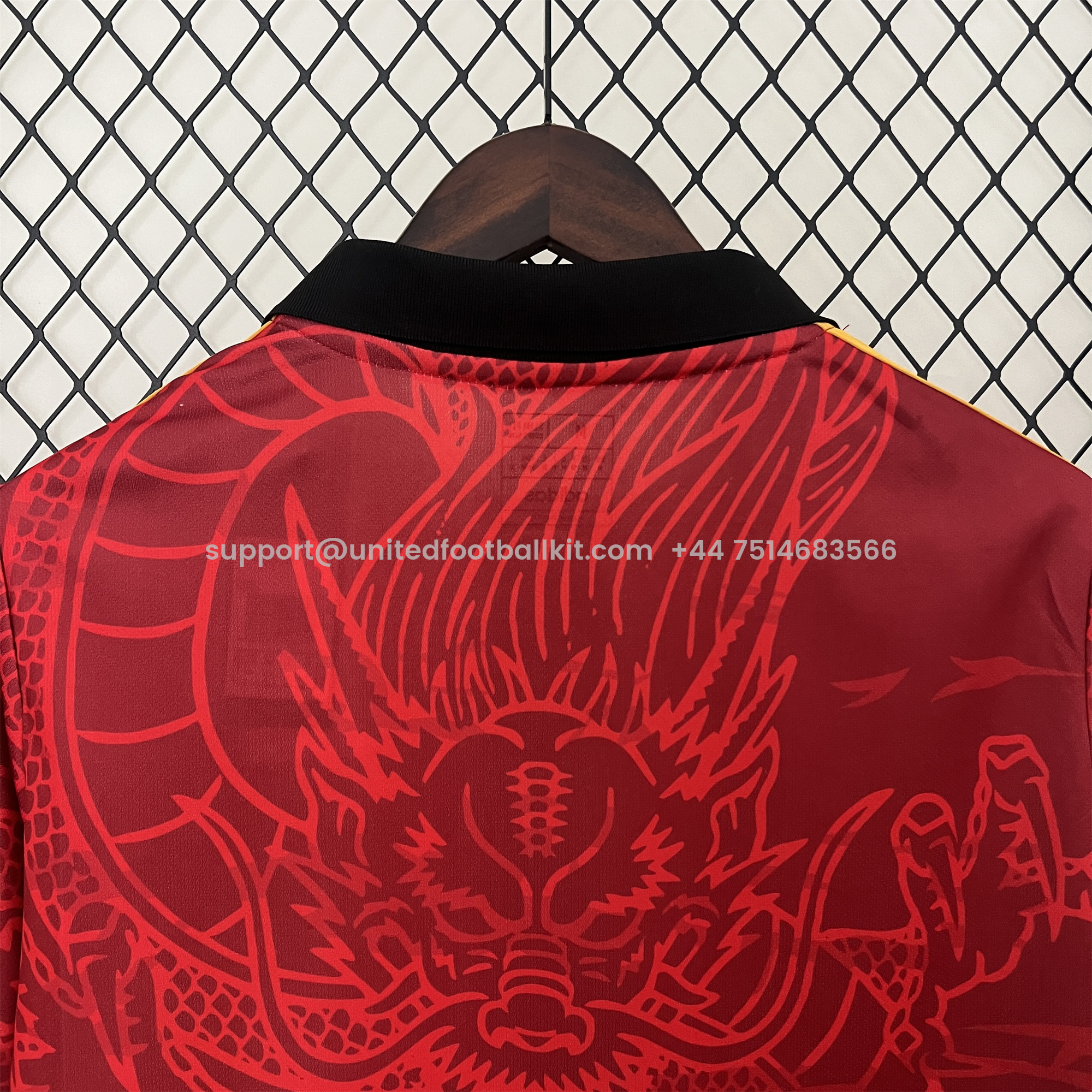 Unitedfootballkit.com | Real Madrid 24-25 Red Colorful Dragon Speical Jersey - Fans Version -Customize Name, Number and Patch | Worldwide Shipping