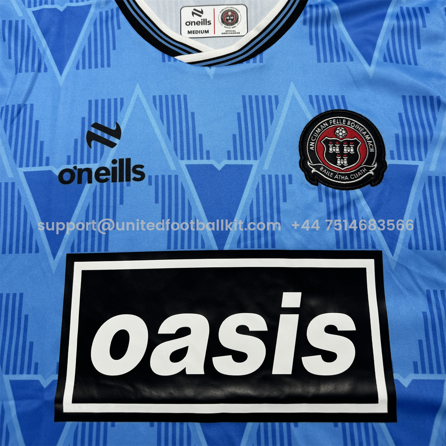 Unitedfootballkit.com | Bohemian 25-26 Oasis Originals Tour Blue Jersey - Fans Version -Customize Name, Number and Patch | Worldwide Shipping