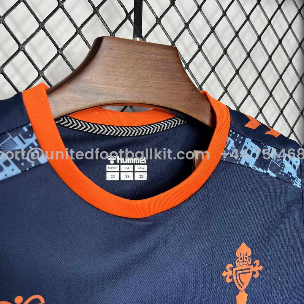 Unitedfootballkit.com | Celta Vigo 24-25 Away Kids Kit -Customize Name, Number and Patch | Worldwide Shipping