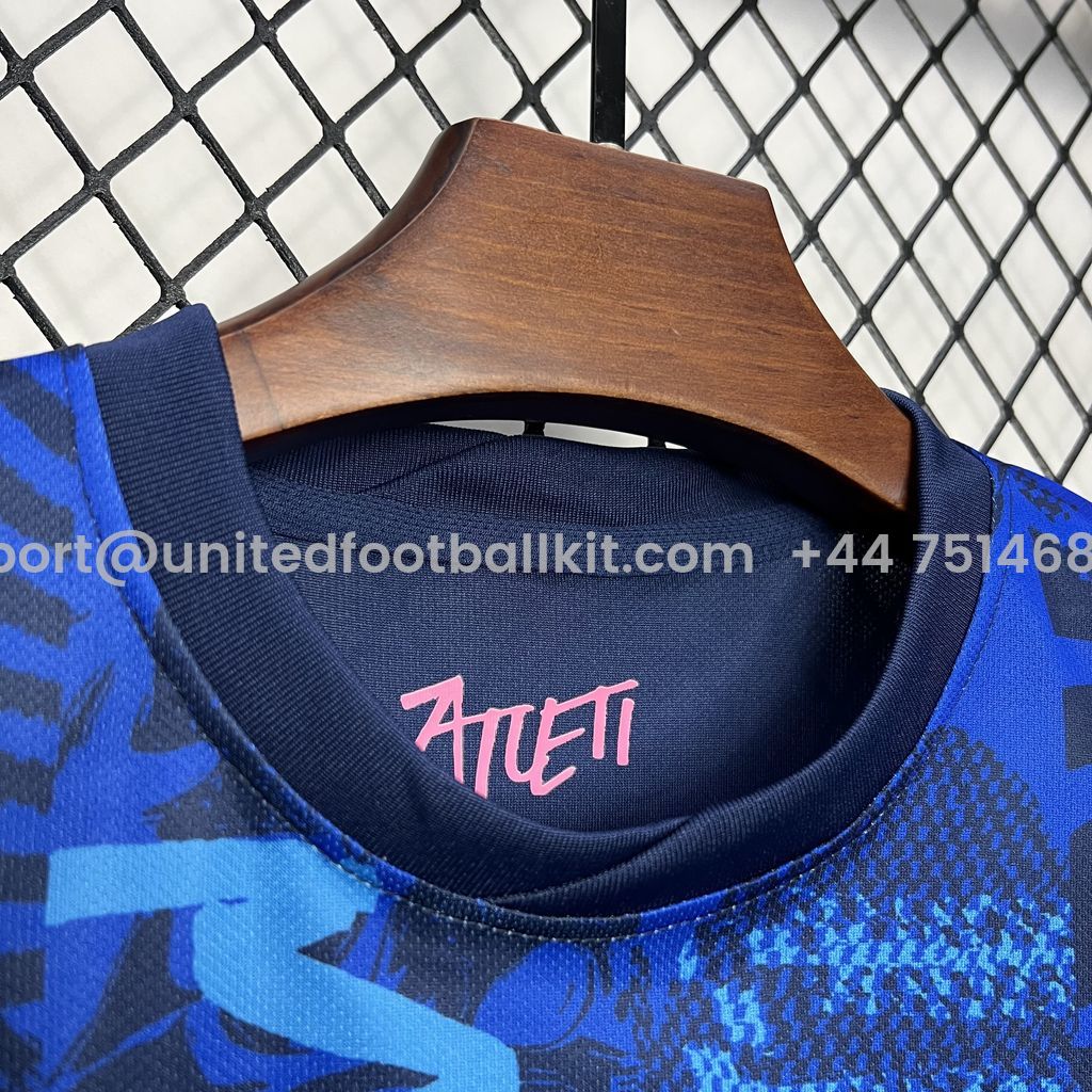 Unitedfootballkit.com | Atletico Madrid 24-25 Third Kids Kit -Customize Name, Number and Patch | Worldwide Shipping