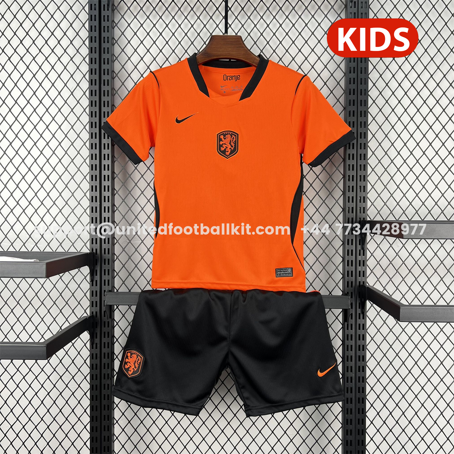 Unitedfootballkit.com | Netherlands 2026 Home Kids Kit -Customize Name, Number and Patch | Worldwide Shipping