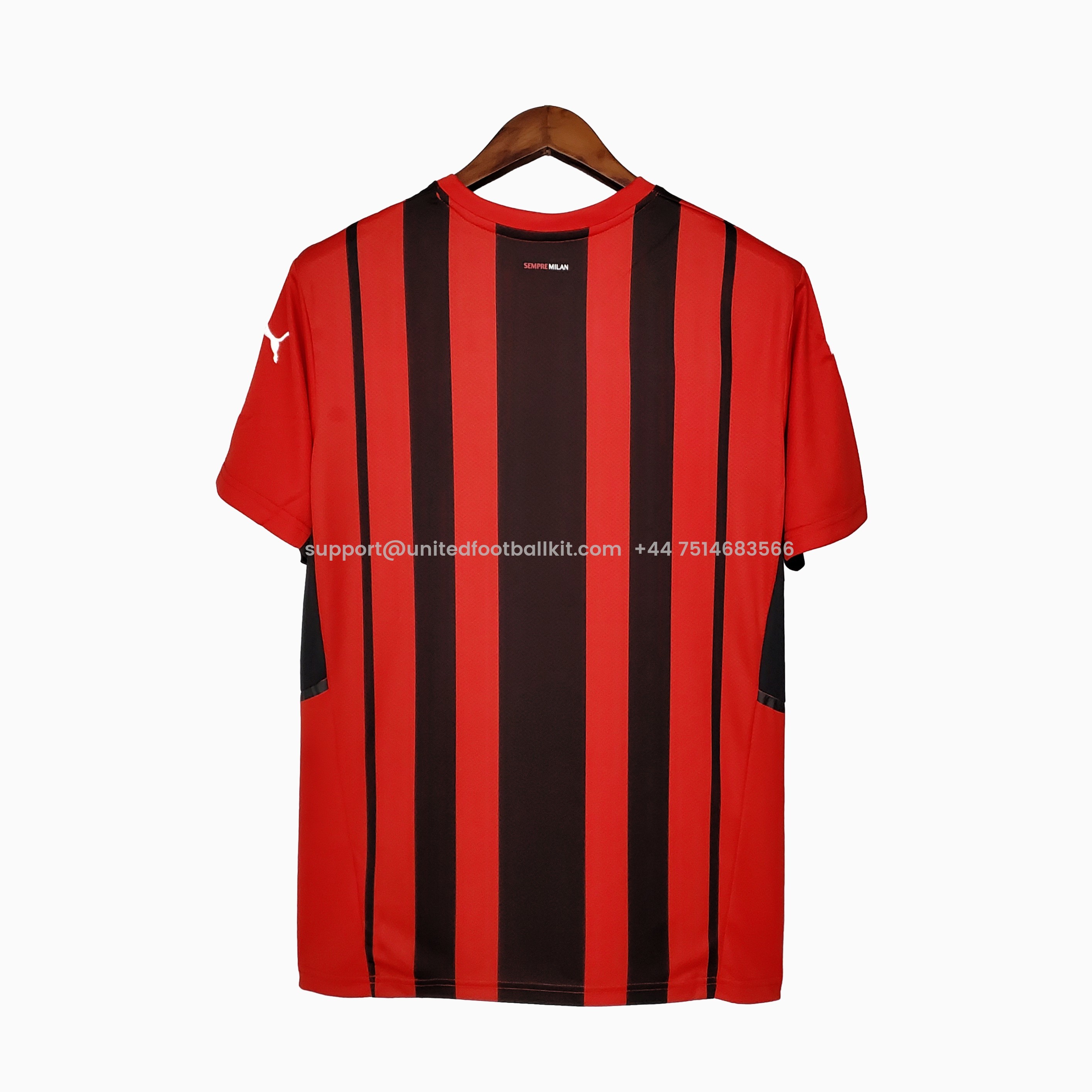 Unitedfootballkit.com | Retro AC Milan 2021-22 Home Stadium Jersey -Customize Name, Number and Patch | Worldwide Shipping