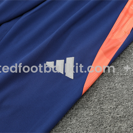 Unitedfootballkit.com | Manchester United 24-25 Long Sleeve Training Set - Orange -Customize Name, Number and Patch | Worldwide Shipping