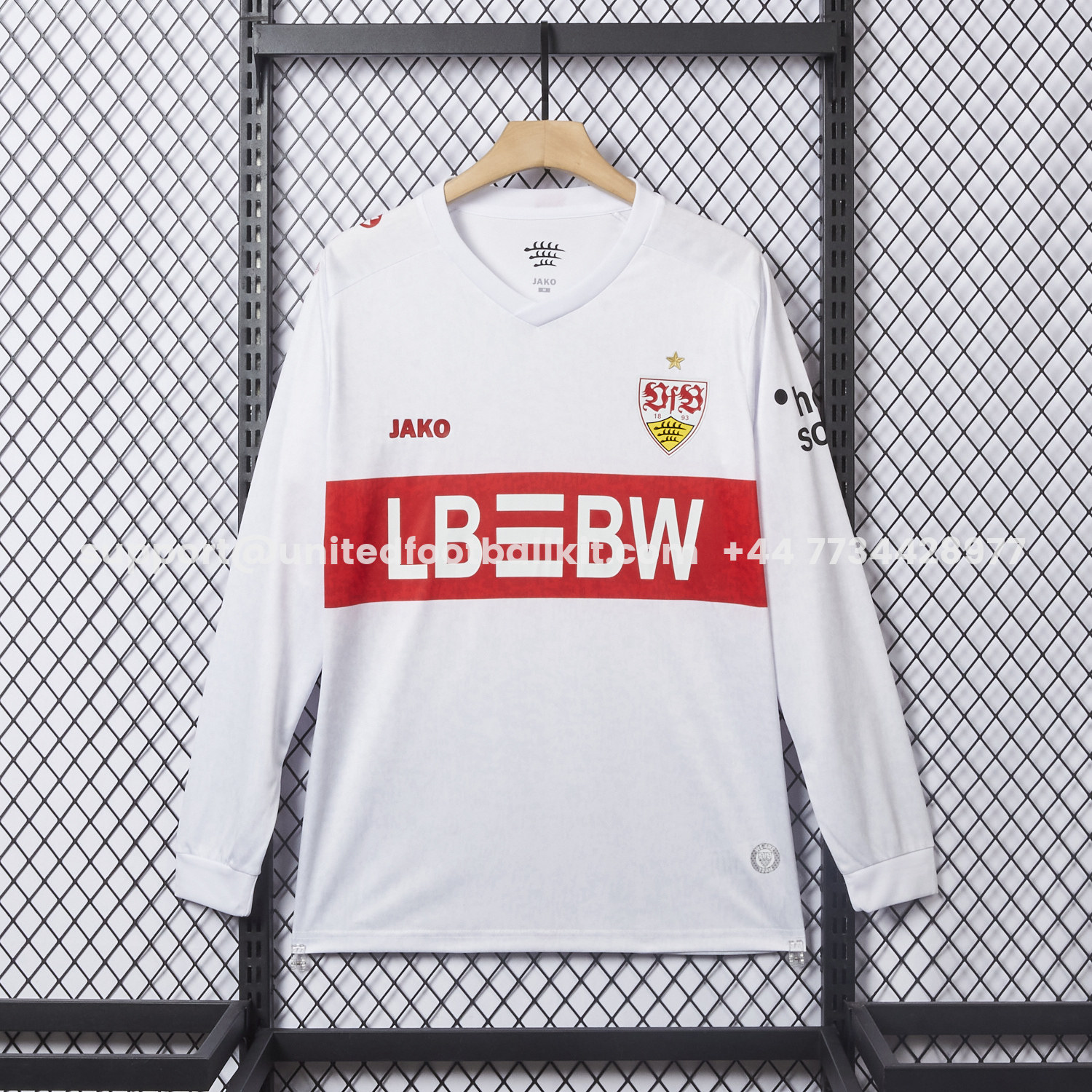 Unitedfootballkit.com | VfB Stuttgart 25-26 European Home Long Sleeves Jersey - Fans Version -Customize Name, Number and Patch | Worldwide Shipping