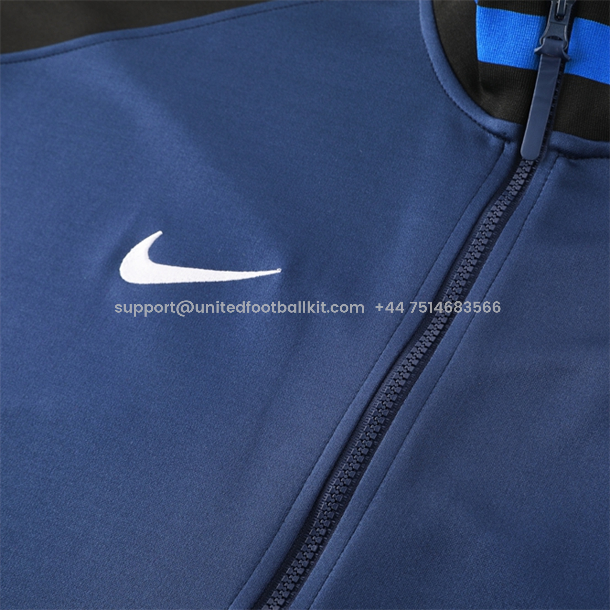 Unitedfootballkit.com | Inter Milan 24-25 Jacket Training Tracksuit - Deep Blue -Customize Name, Number and Patch | Worldwide Shipping