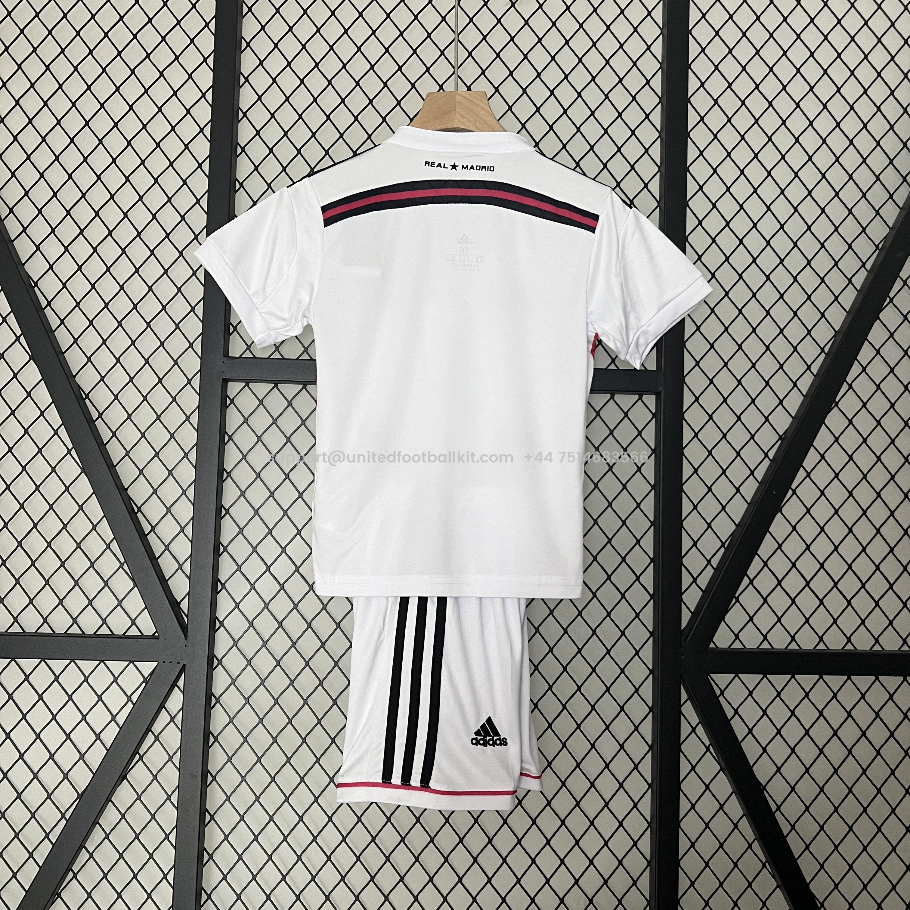 Unitedfootballkit.com | Retro Real Madrid 14-15 Home Stadium Kids Kit -Customize Name, Number and Patch | Worldwide Shipping