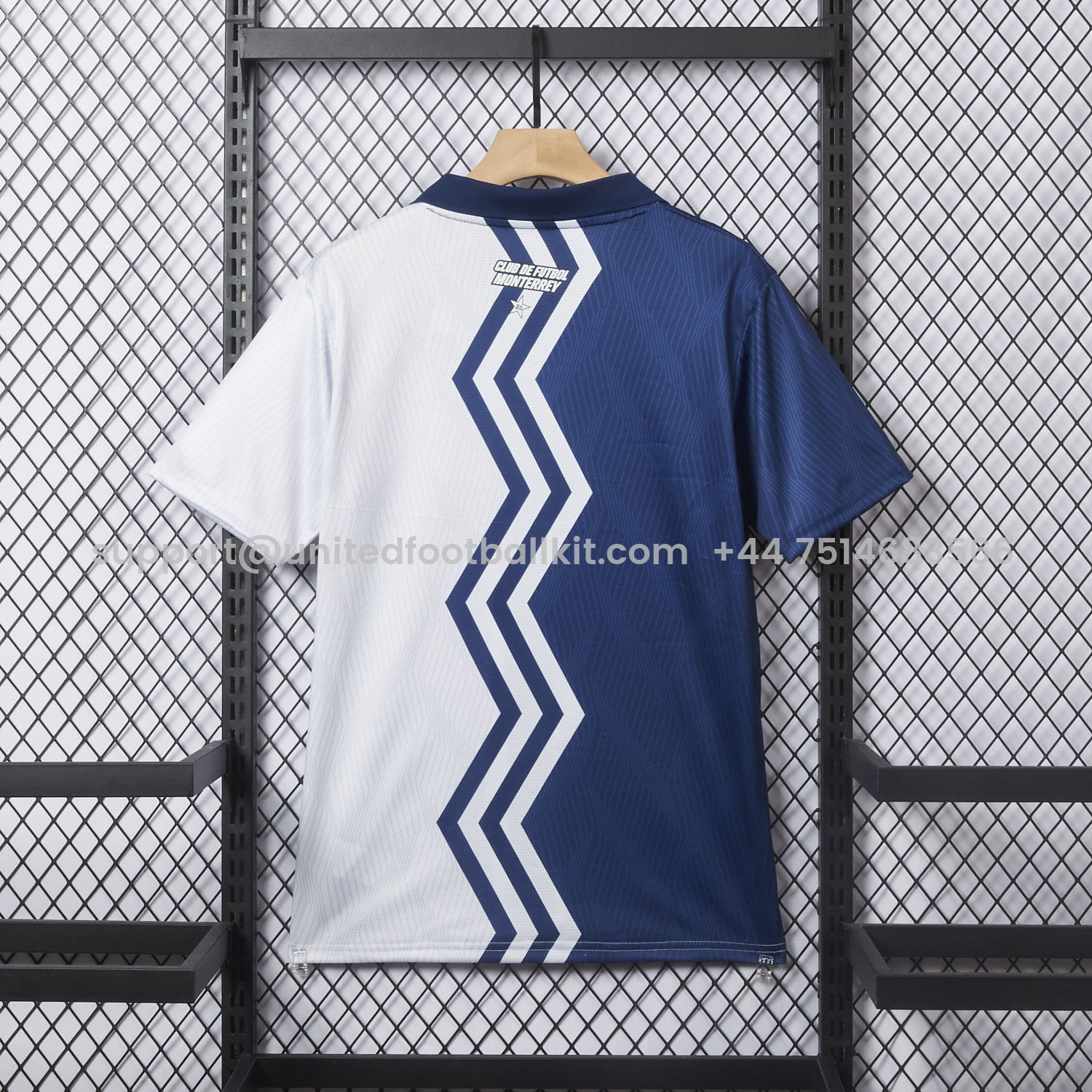 Unitedfootballkit.com | Rayados Monterrey 25-26 Blue And White Half Special Jersey - Fans Version -Customize Name, Number and Patch | Worldwide Shipping