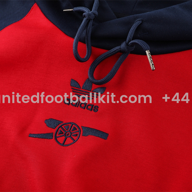 Unitedfootballkit.com | Arsenal 24-25 Originals LFSTLR Training Hoodie Set - Red Hoodie and Deep Blue Pants -Customize Name, Number and Patch | Worldwide Shipping