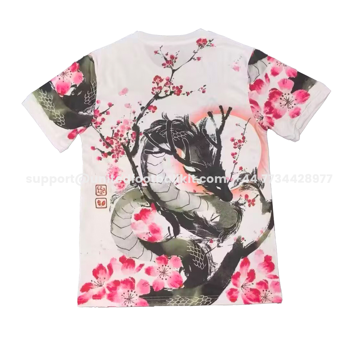 Unitedfootballkit.com | Japan 25-26 Cherry Blossom Ink Painting Black Dragon Special Jersey - Fans Version -Customize Name, Number and Patch | Worldwide Shipping