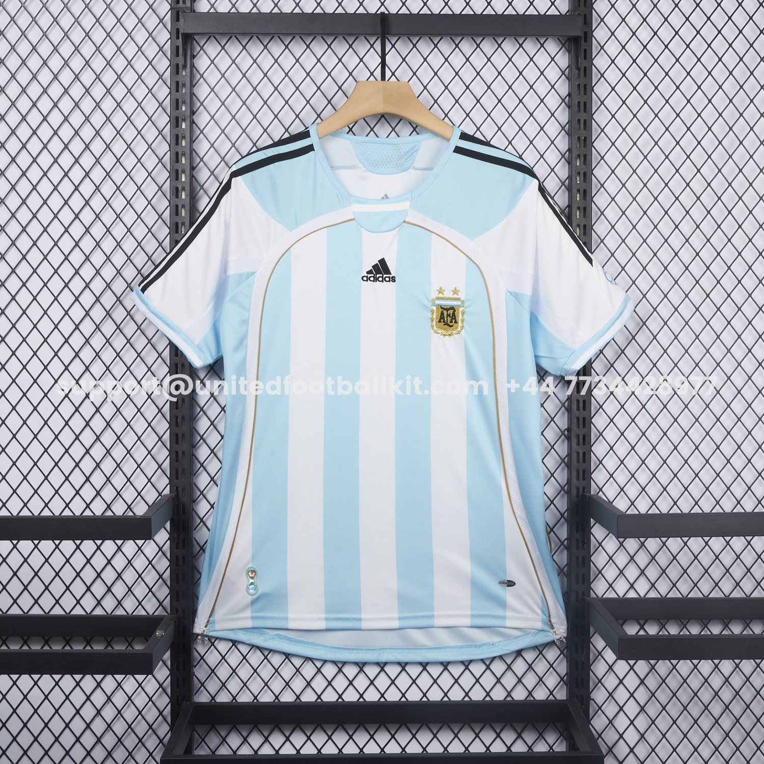Unitedfootballkit.com | Retro Argentina 2006 Home Jersey -Customize Name, Number and Patch | Worldwide Shipping