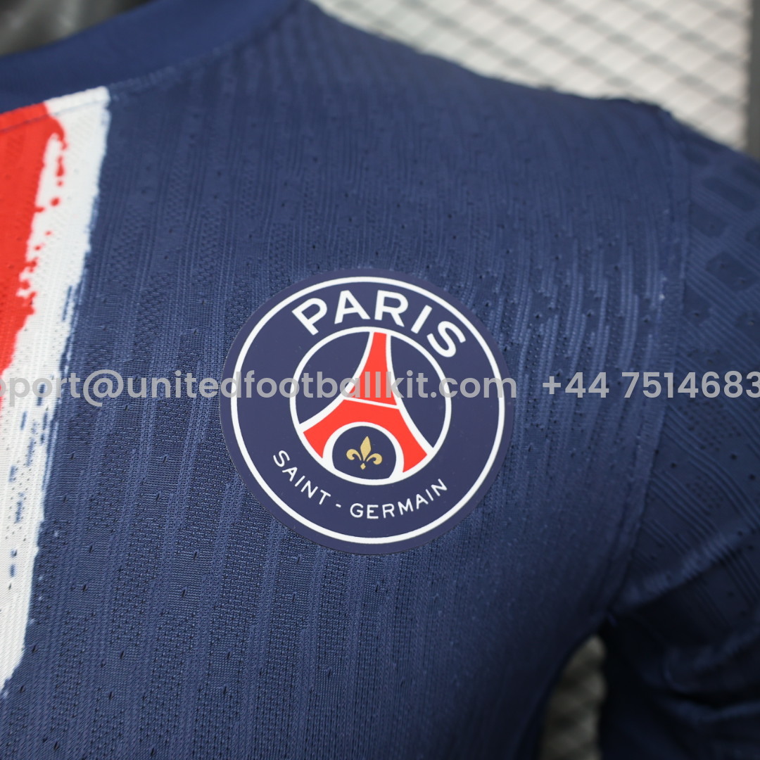Unitedfootballkit.com | Paris Saint-Germain PSG 24-25 Home Stadium Jersey - Player Version -Customize Name, Number and Patch | Worldwide Shipping