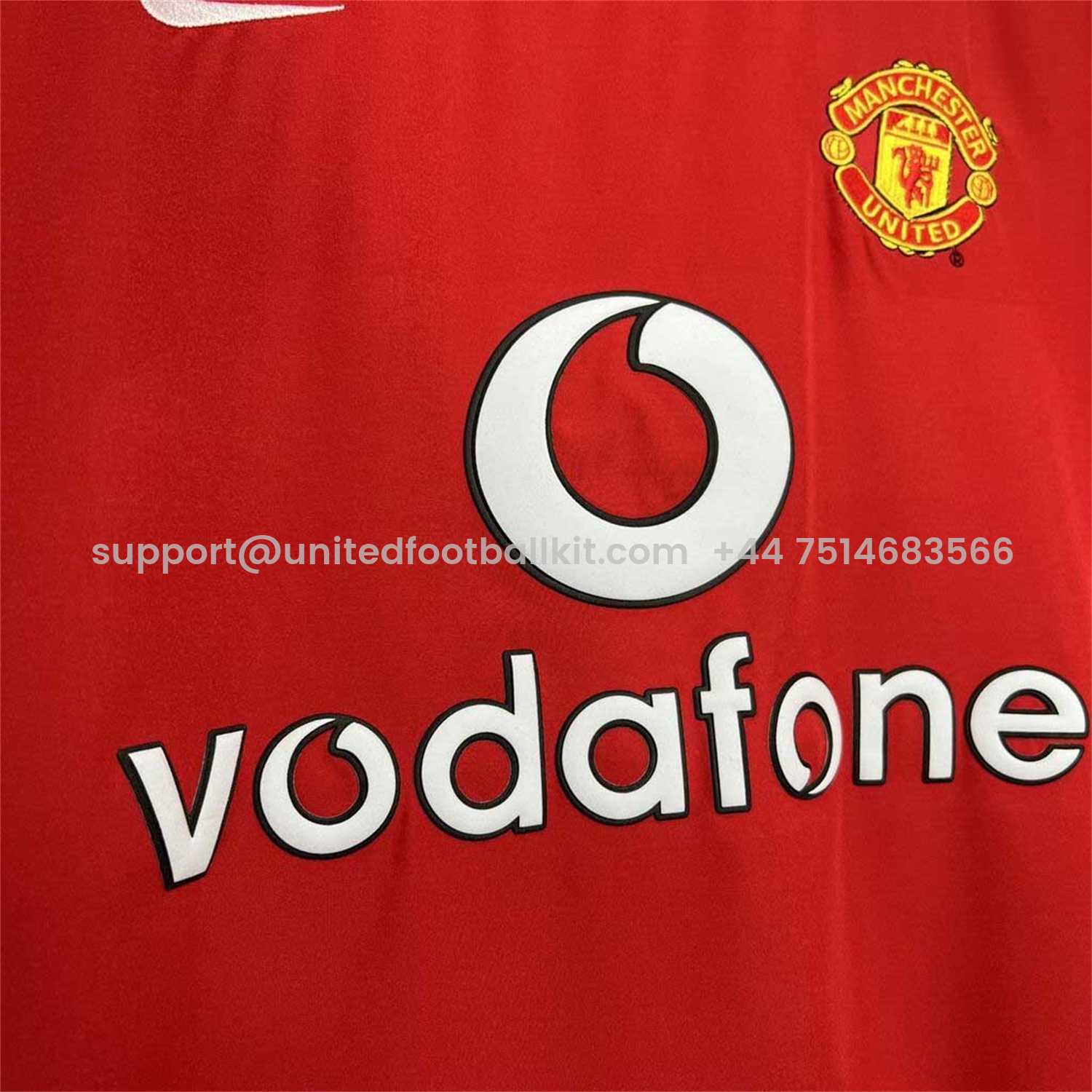 Unitedfootballkit.com | Retro Manchester United 03-04 Home Jersey -Customize Name, Number and Patch | Worldwide Shipping