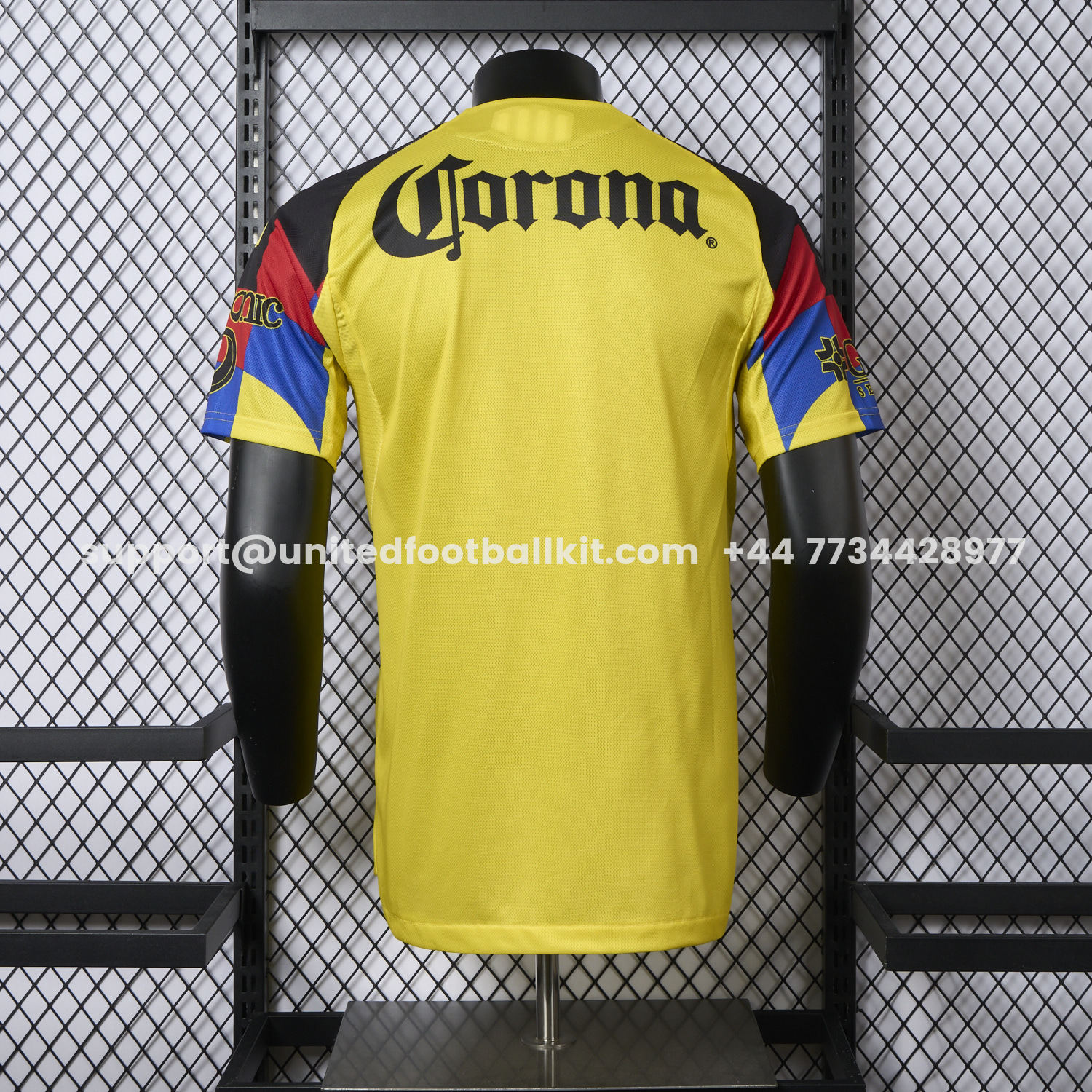 Unitedfootballkit.com | 【Pink Font】Club América 25-26 Home Yellow Jersey - Player Version -Customize Name, Number and Patch | Worldwide Shipping