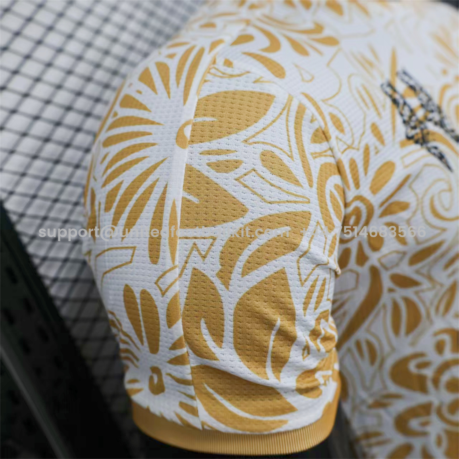 Unitedfootballkit.com | Club Deportivo Palestino Palestine 25-26 Yellow Flowers White Jersey - Player Version -Customize Name, Number and Patch | Worldwide Shipping