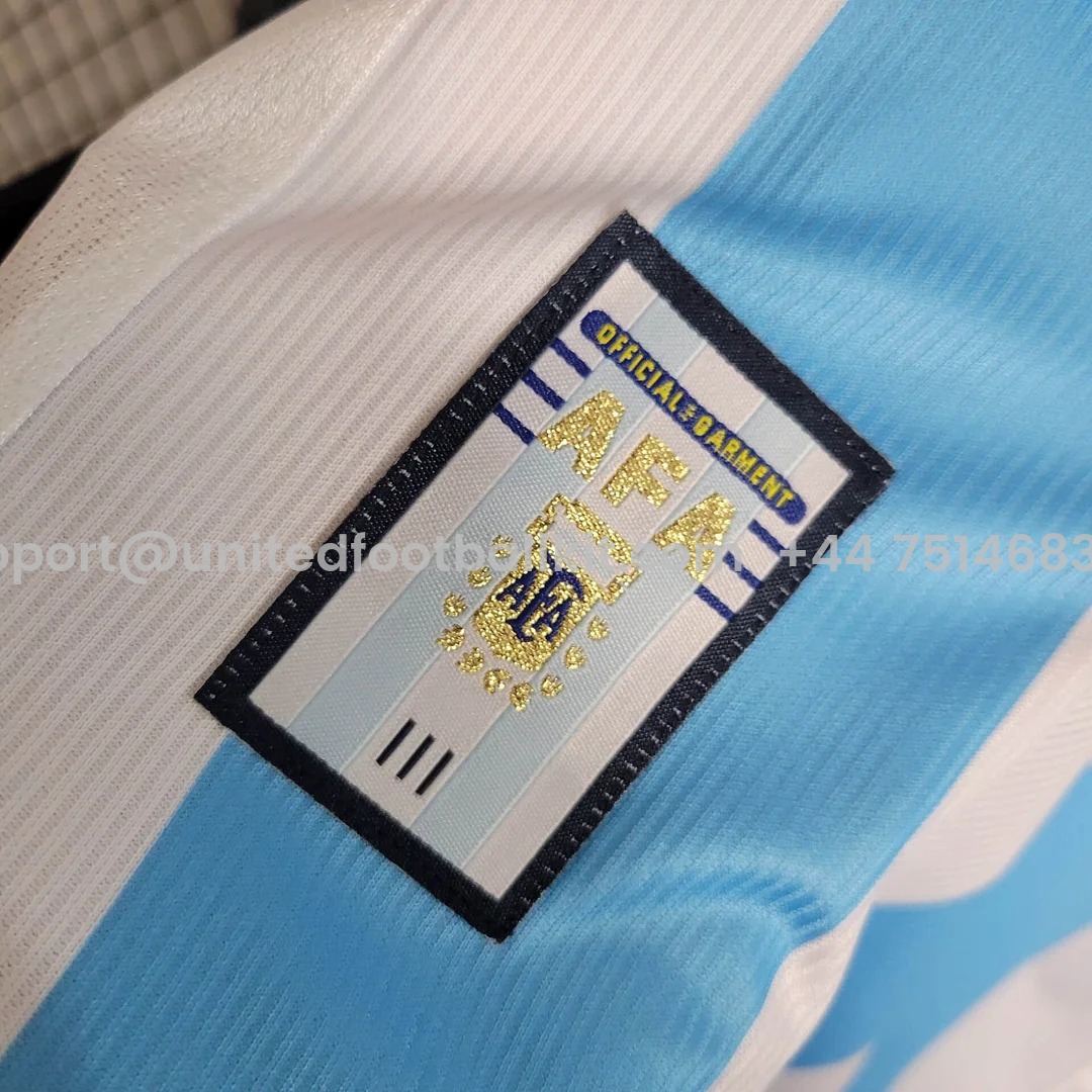 Unitedfootballkit.com | Retro Argentina 1998 Home Stadium Jersey -Customize Name, Number and Patch | Worldwide Shipping