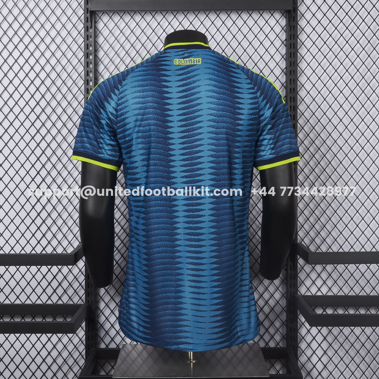 Unitedfootballkit.com | Colombia 2026 Away Blue Jersey - Player Version -Customize Name, Number and Patch | Worldwide Shipping