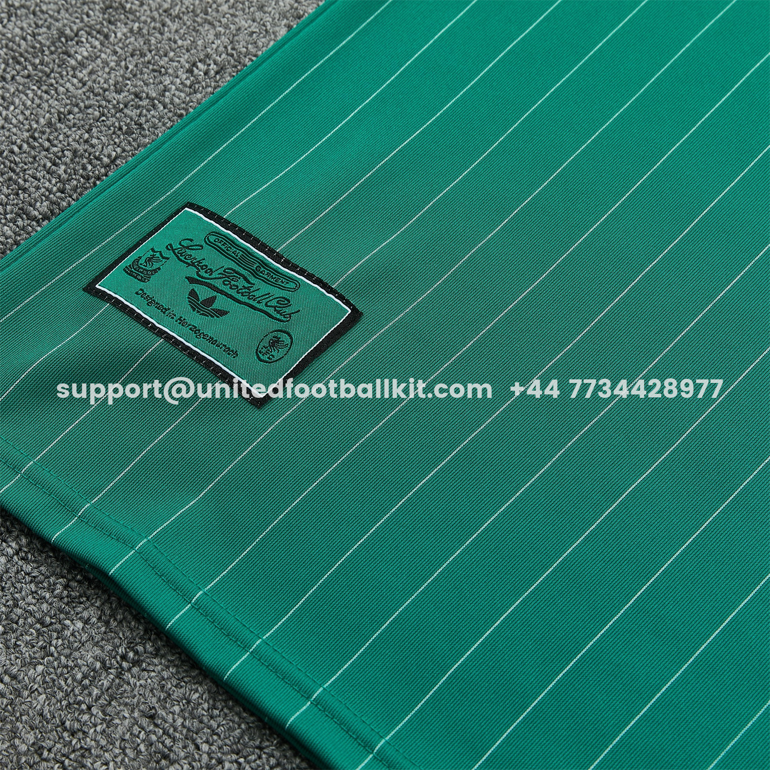 Unitedfootballkit.com | Liver.pool 25-26 Retro Style Vest Training Set - Green With White Stripes Top & Pants -Customize Name, Number and Patch | Worldwide Shipping