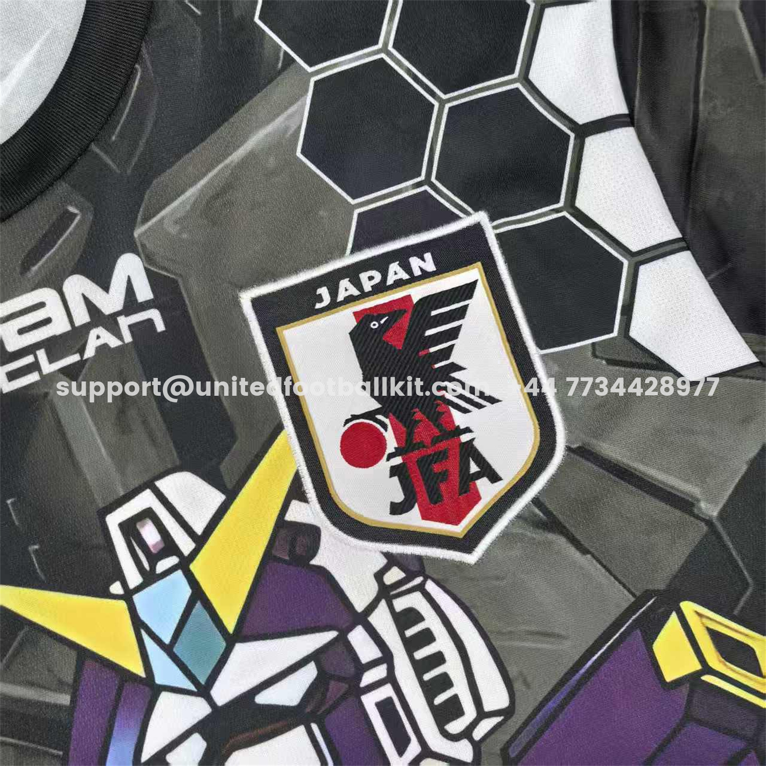 Unitedfootballkit.com | Japan 25-26 Gundam Black Special Jersey - Fans Version -Customize Name, Number and Patch | Worldwide Shipping