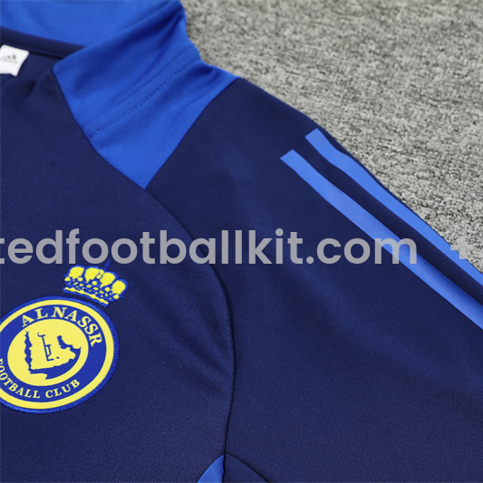 Unitedfootballkit.com | Al Nassr Riyadh Victory 24-25 Long Sleeve Training Set - Royal Blue -Customize Name, Number and Patch | Worldwide Shipping