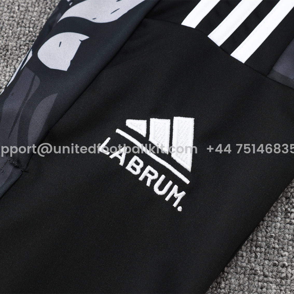 Unitedfootballkit.com | Arsenal 24-25 Black Grey Windbreaker Jacket -Customize Name, Number and Patch | Worldwide Shipping