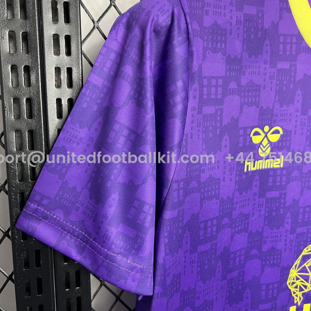 Unitedfootballkit.com | Malaga 24-25 Purple Pre-Match Jersey - Fans Version -Customize Name, Number and Patch | Worldwide Shipping