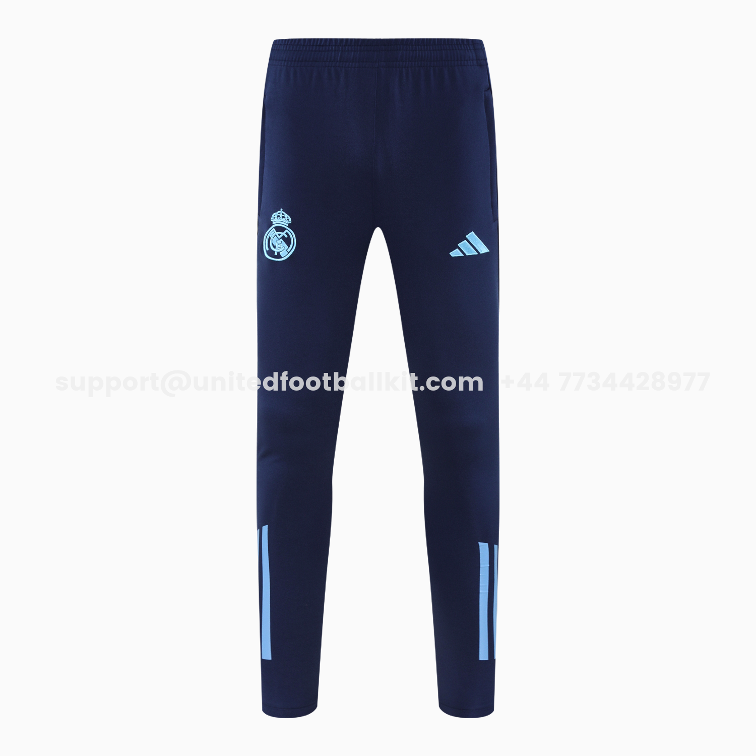 Unitedfootballkit.com | Real Madrid 25-26 Training Hoodie Set - Blue Hoodie and Deep Blue Pants -Customize Name, Number and Patch | Worldwide Shipping