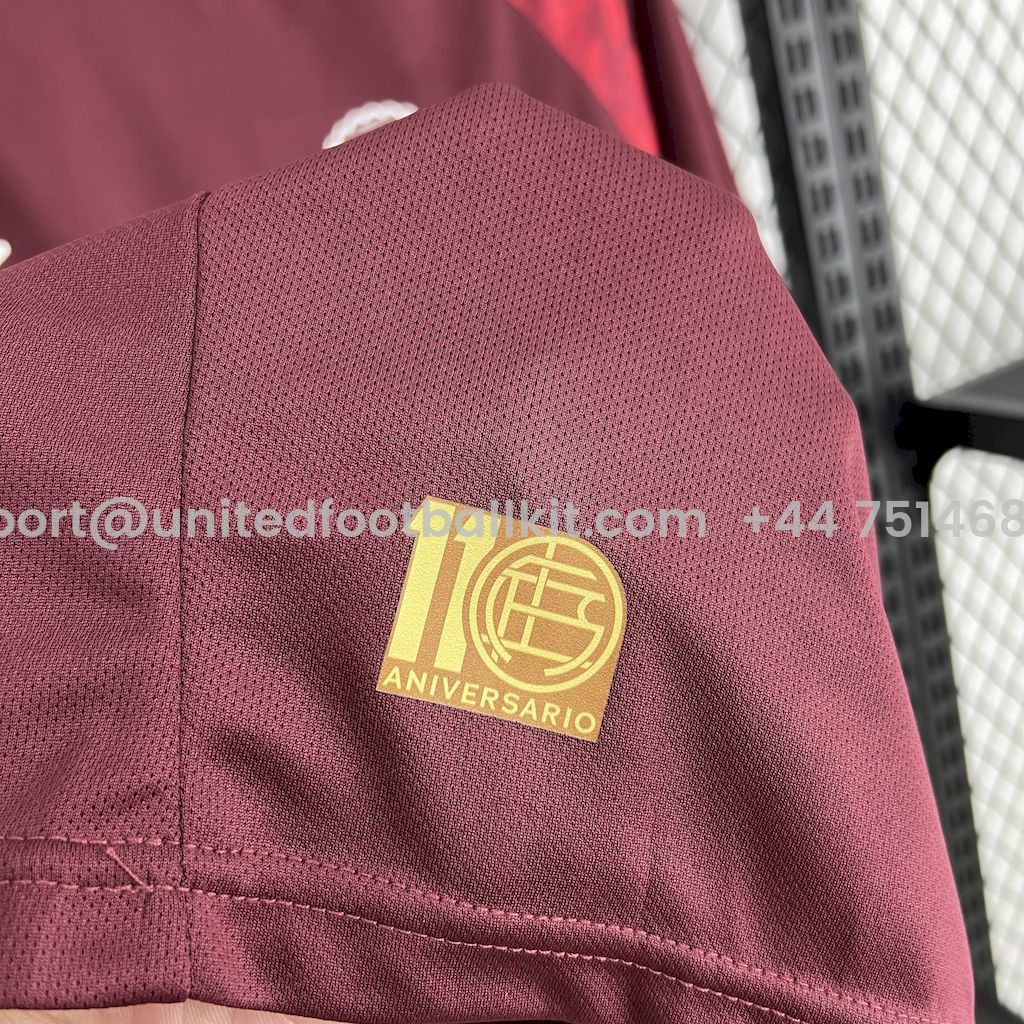 Unitedfootballkit.com | CA Lanús 25-26 Home Unsponsored Jersey - Fans Version -Customize Name, Number and Patch | Worldwide Shipping