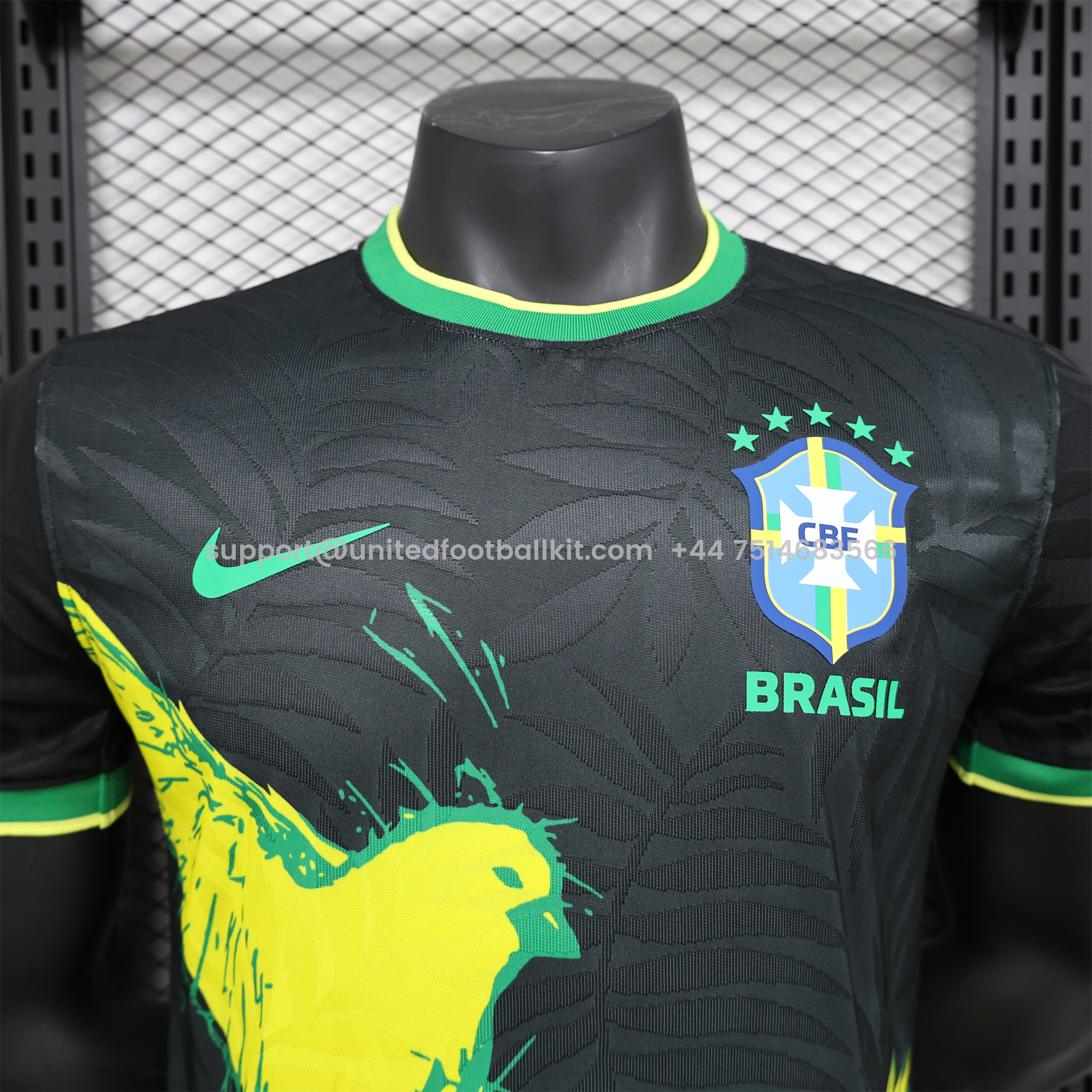 Unitedfootballkit.com | Brazil 2024 Black Dove Special Edition Jersey - Player Version -Customize Name, Number and Patch | Worldwide Shipping