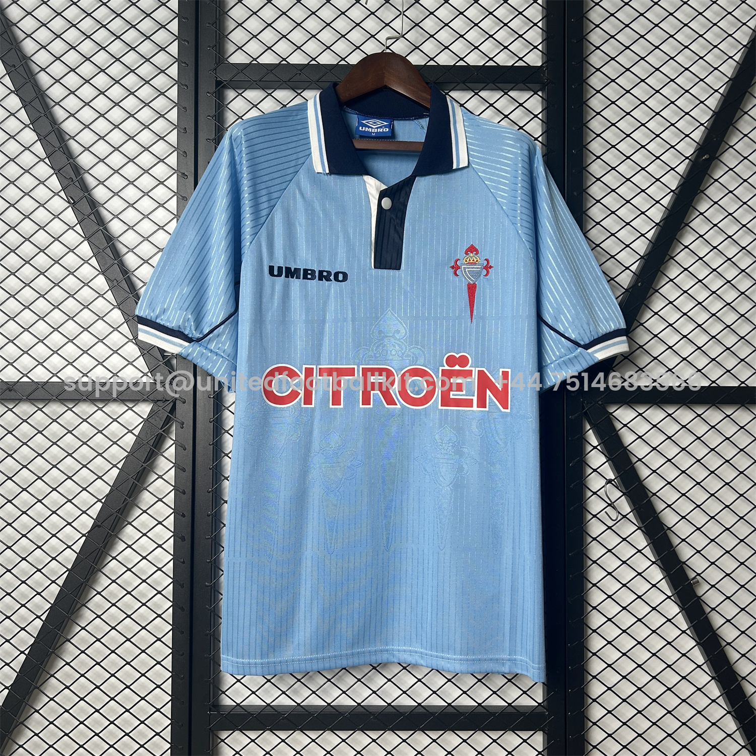 Unitedfootballkit.com | Retro Celta Vigo 1997-99 Home Jersey -Customize Name, Number and Patch | Worldwide Shipping