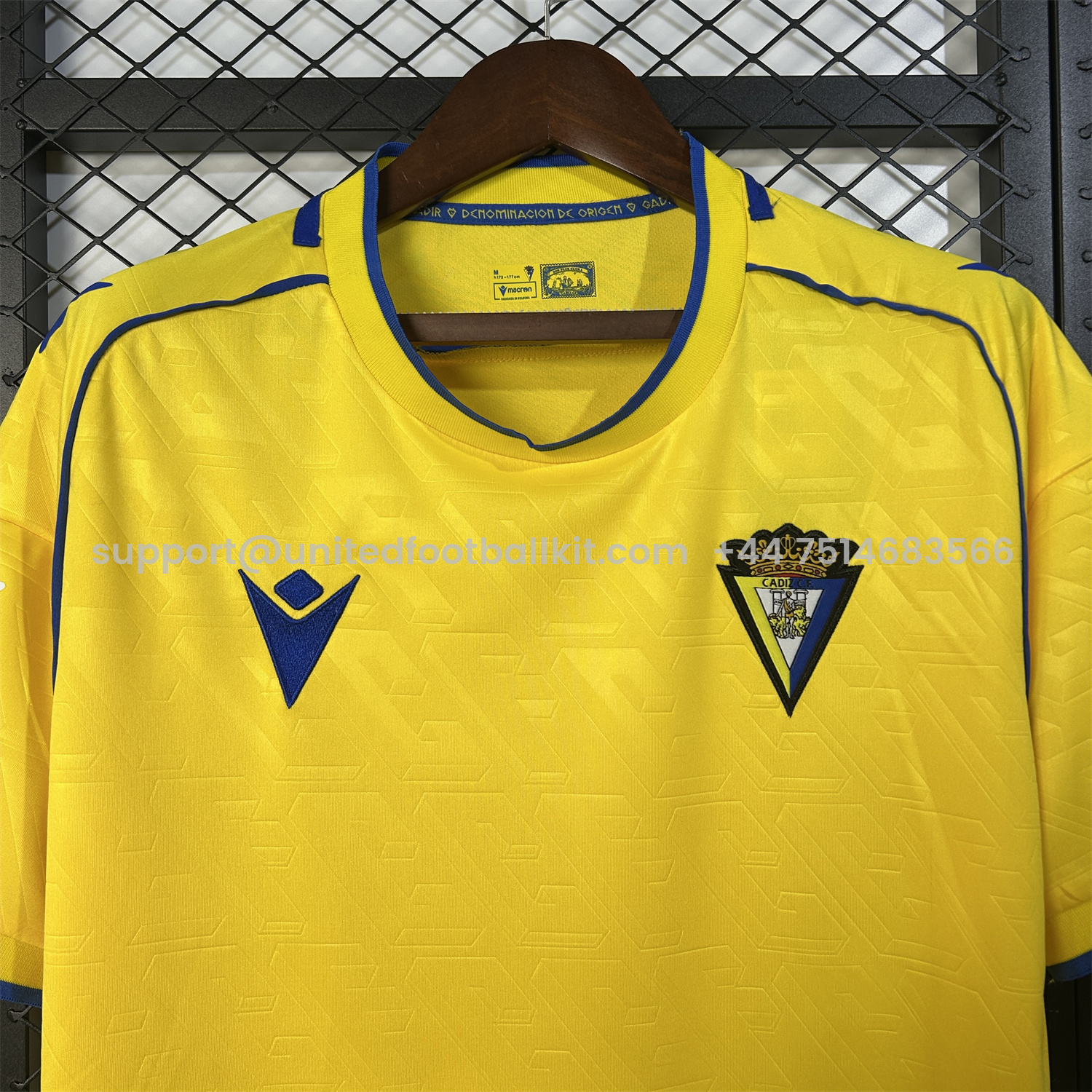 Unitedfootballkit.com | Cádiz Cadiz 25-26 Home Unsponsored Jersey - Fans Version -Customize Name, Number and Patch | Worldwide Shipping