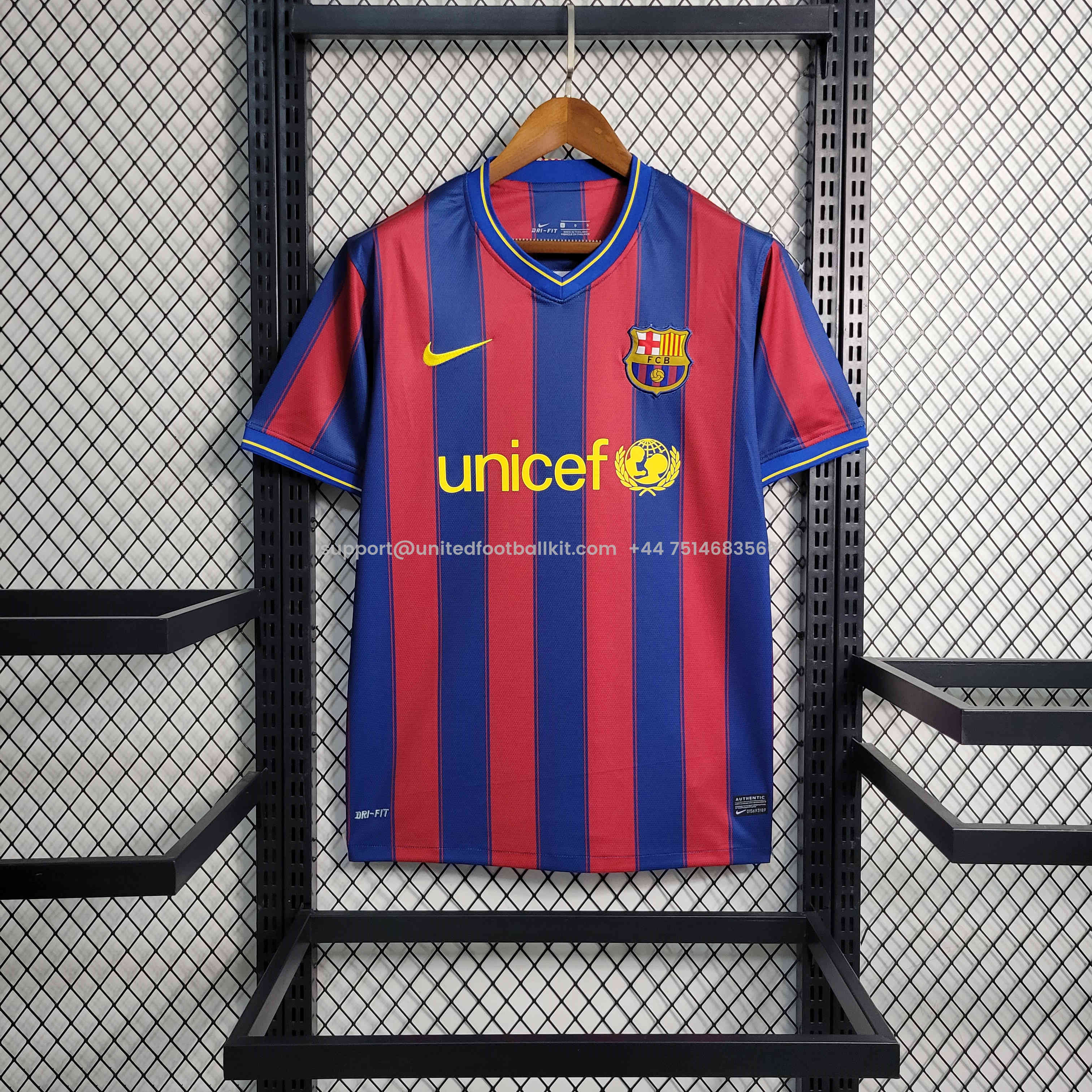 Unitedfootballkit.com | Retro Barcelona 09-10 Home Stadium Jersey -Customize Name, Number and Patch | Worldwide Shipping