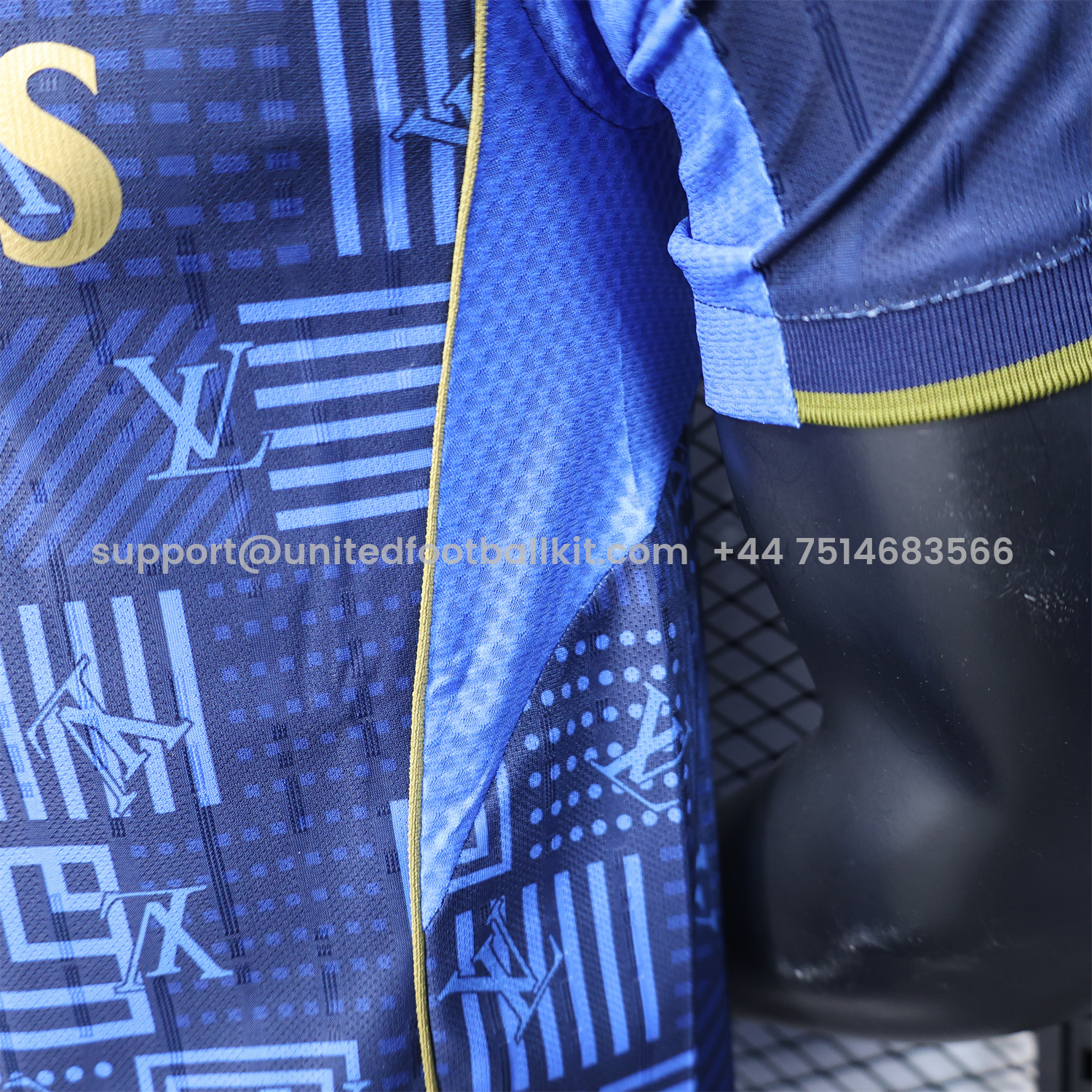 Unitedfootballkit.com | Real Madrid 25-26 Blue Gold Special Edition Jersey - Player Version -Customize Name, Number and Patch | Worldwide Shipping