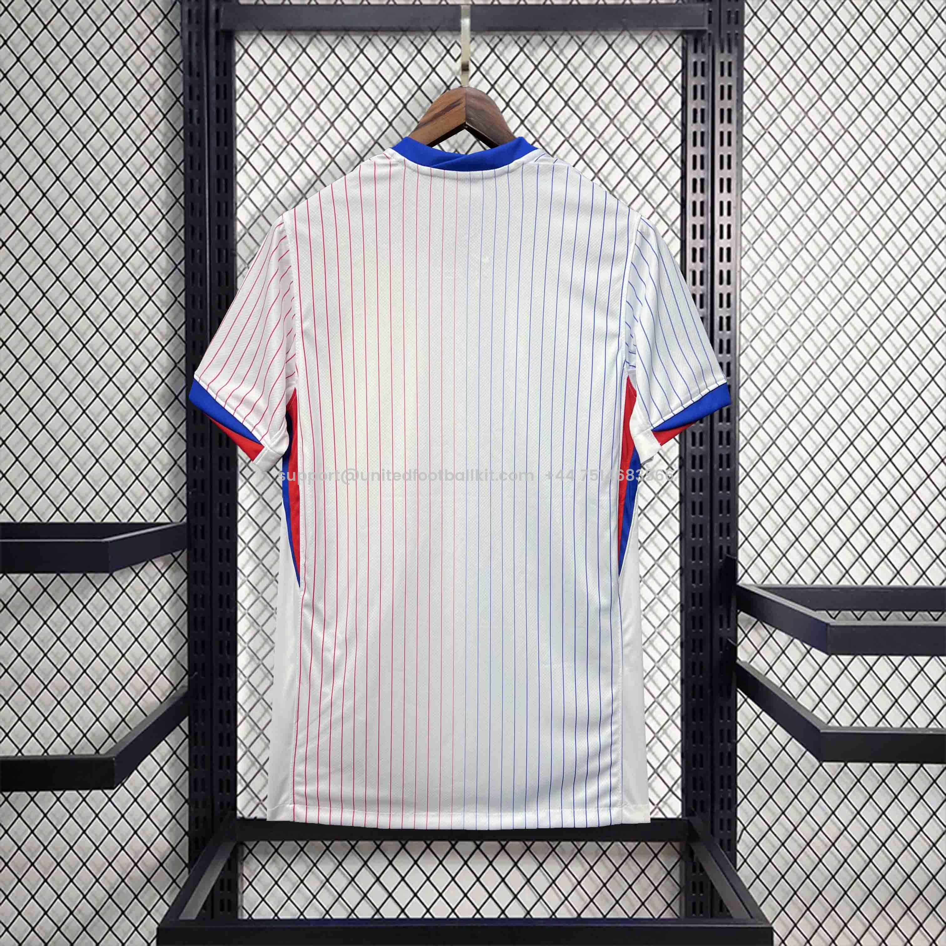 Unitedfootballkit.com | France 2024 Away Stadium Jersey - Fans Version -Customize Name, Number and Patch | Worldwide Shipping