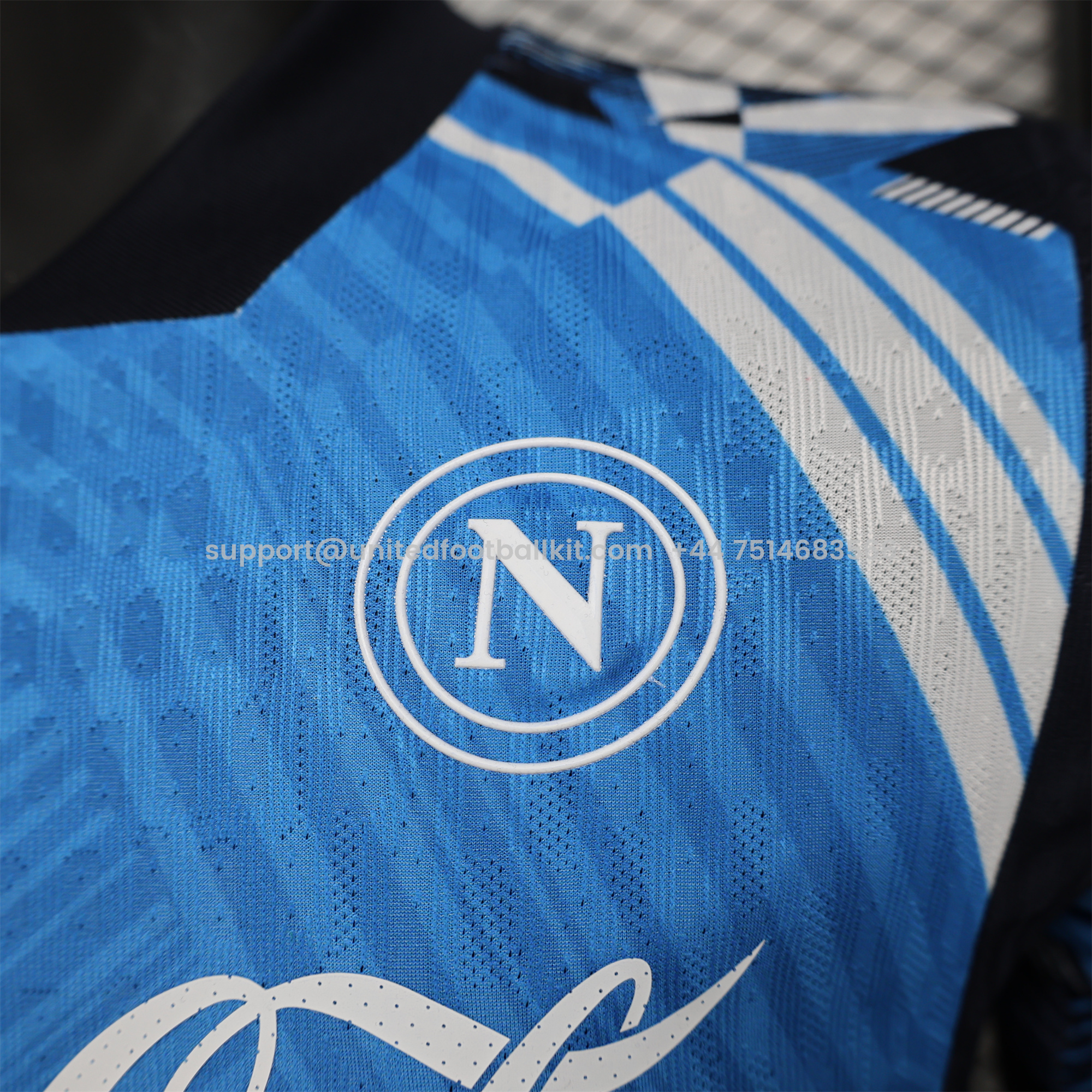 Unitedfootballkit.com | Napoli 24-25 Pre-Match Training Jersey - Player Version -Customize Name, Number and Patch | Worldwide Shipping