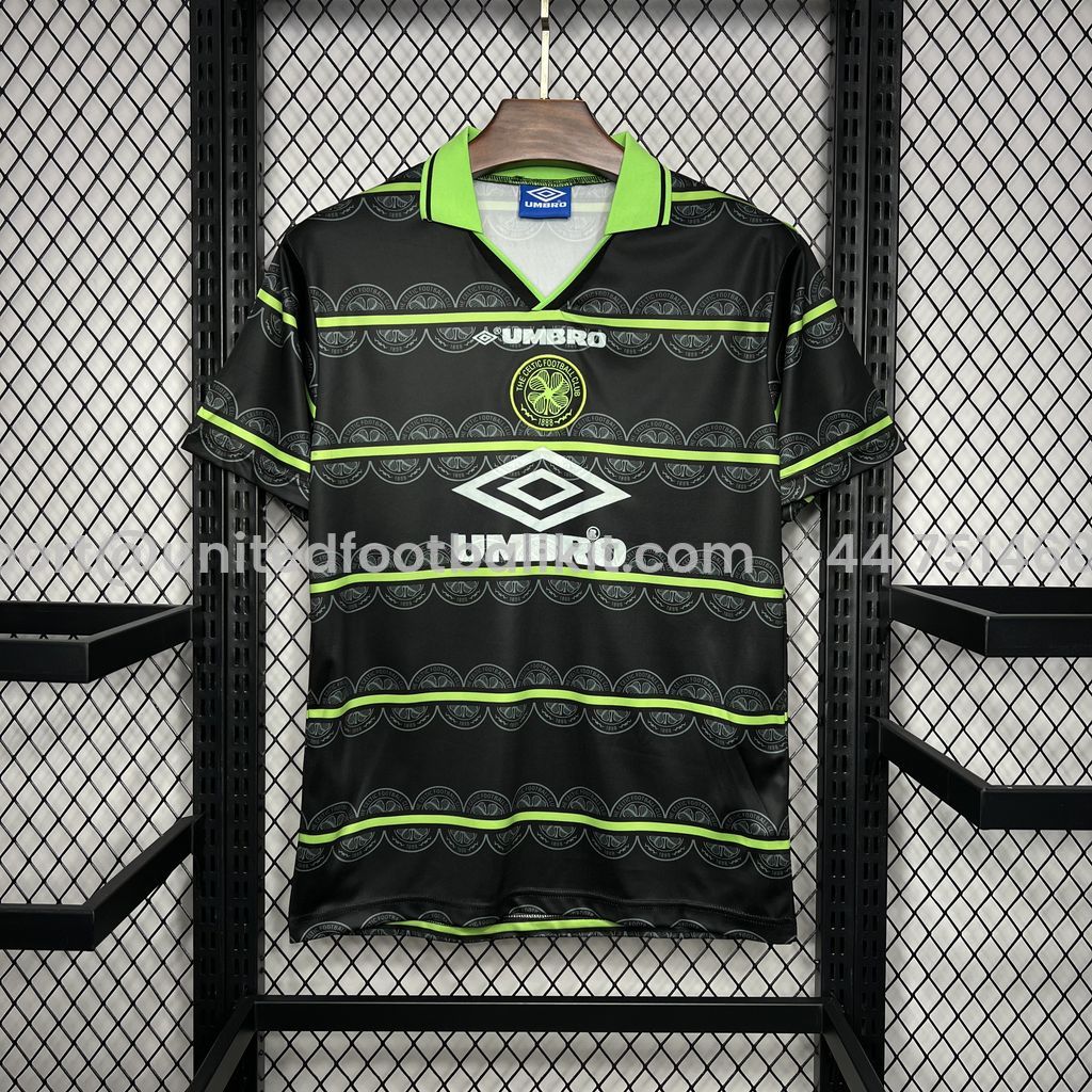 Unitedfootballkit.com | Retro Celtic 1998-99 Away Jersey -Customize Name, Number and Patch | Worldwide Shipping