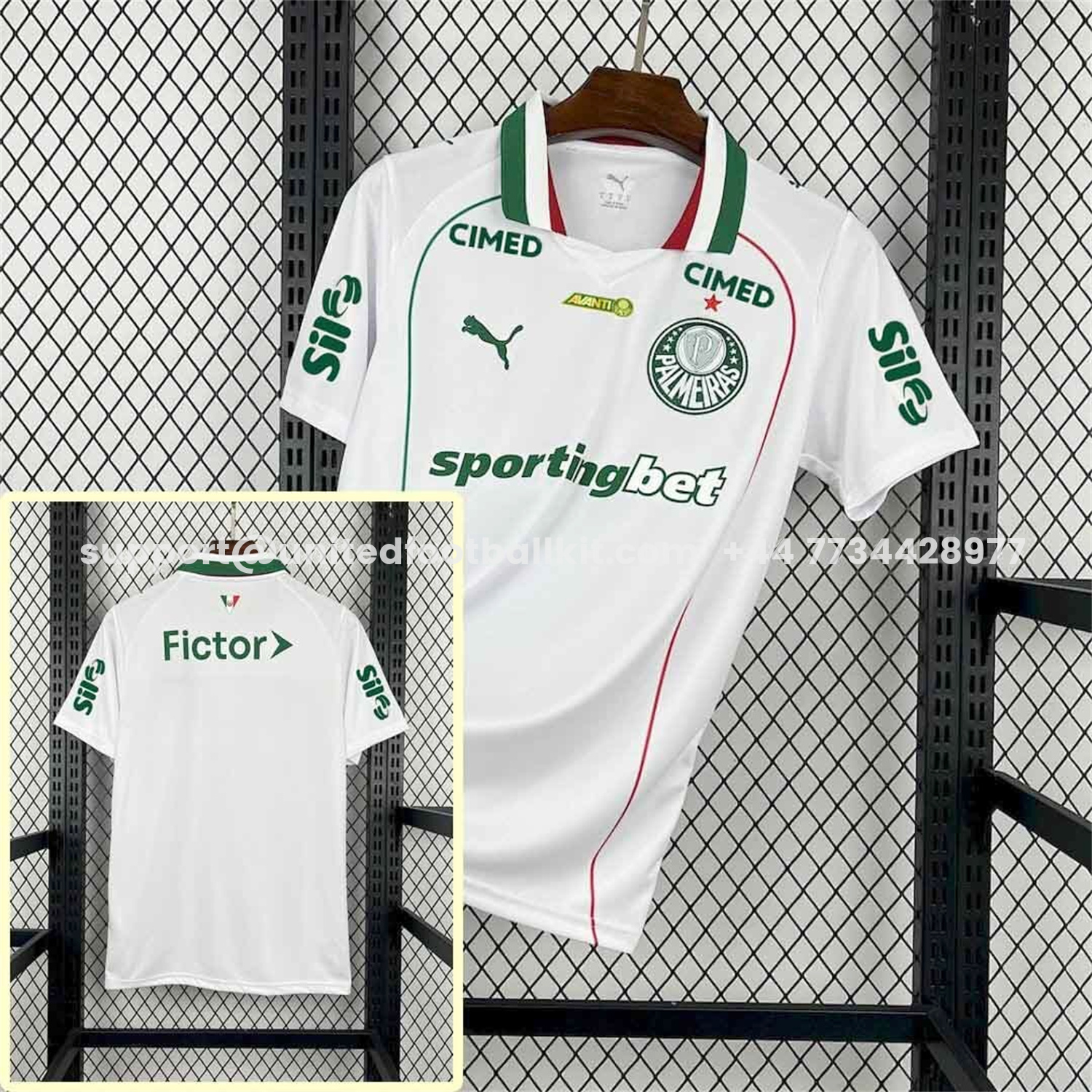 Unitedfootballkit.com | Palmeiras 26-27 Away Jersey With All Sponsors - Fans Version -Customize Name, Number and Patch | Worldwide Shipping