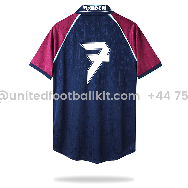 Unitedfootballkit.com | Retro Iron Maiden x West Ham 1999-01 Home Stadium Jersey -Customize Name, Number and Patch | Worldwide Shipping