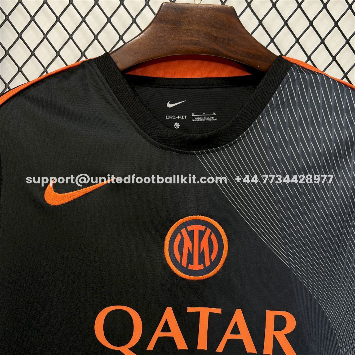 Unitedfootballkit.com | Inter Milan 25-26 Orange And Black Training Jersey - Fans Version -Customize Name, Number and Patch | Worldwide Shipping