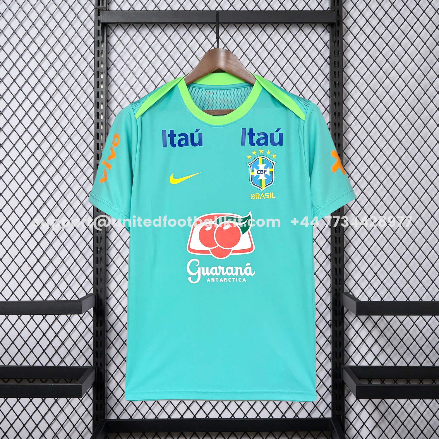 Unitedfootballkit.com | Brazil 2026 Tiffany Blue Training Jersey - Fans Version -Customize Name, Number and Patch | Worldwide Shipping