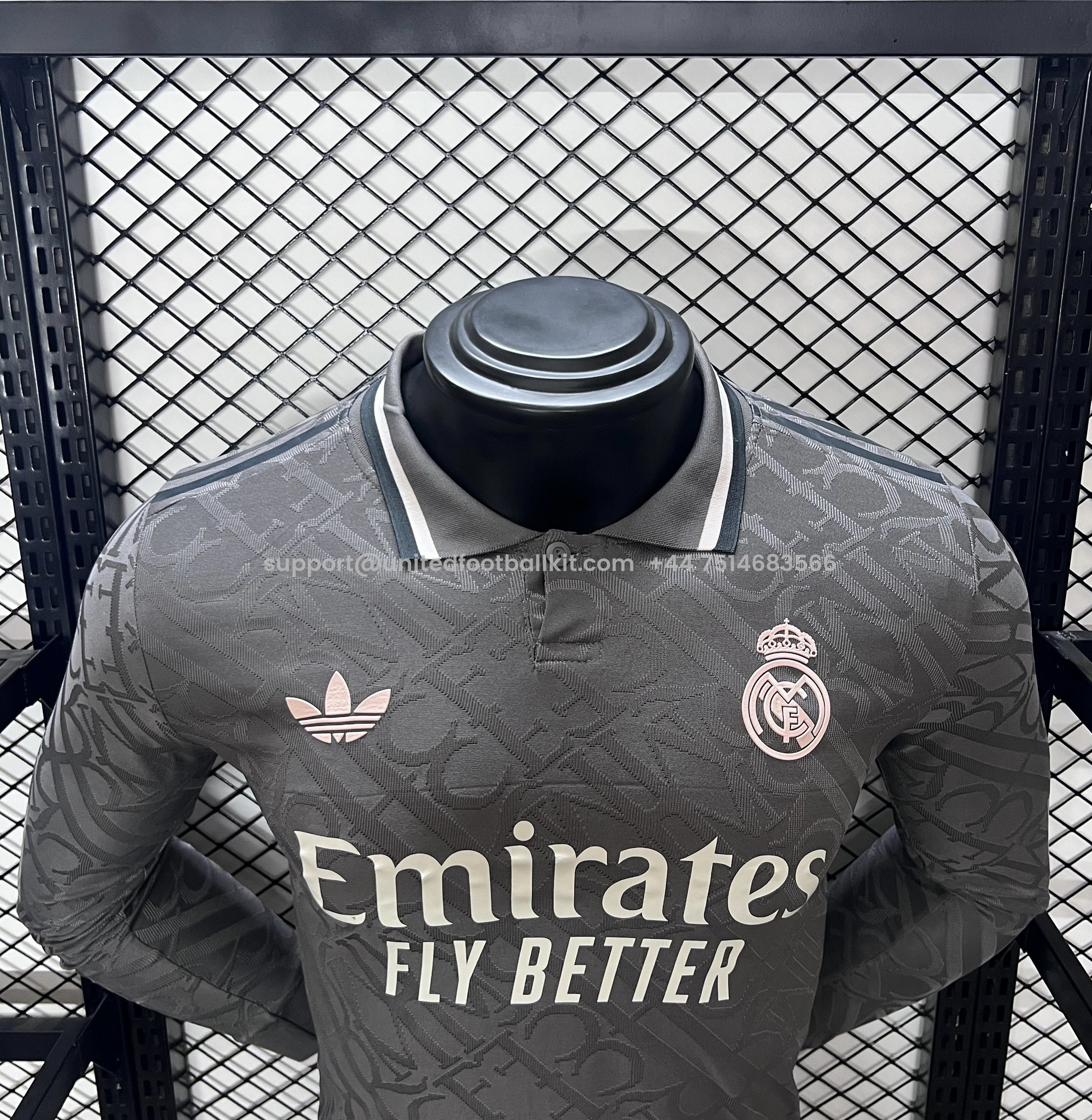 Unitedfootballkit.com | Real Madrid 24-25 Third Long Sleeve Jersey - Player Version -Customize Name, Number and Patch | Worldwide Shipping