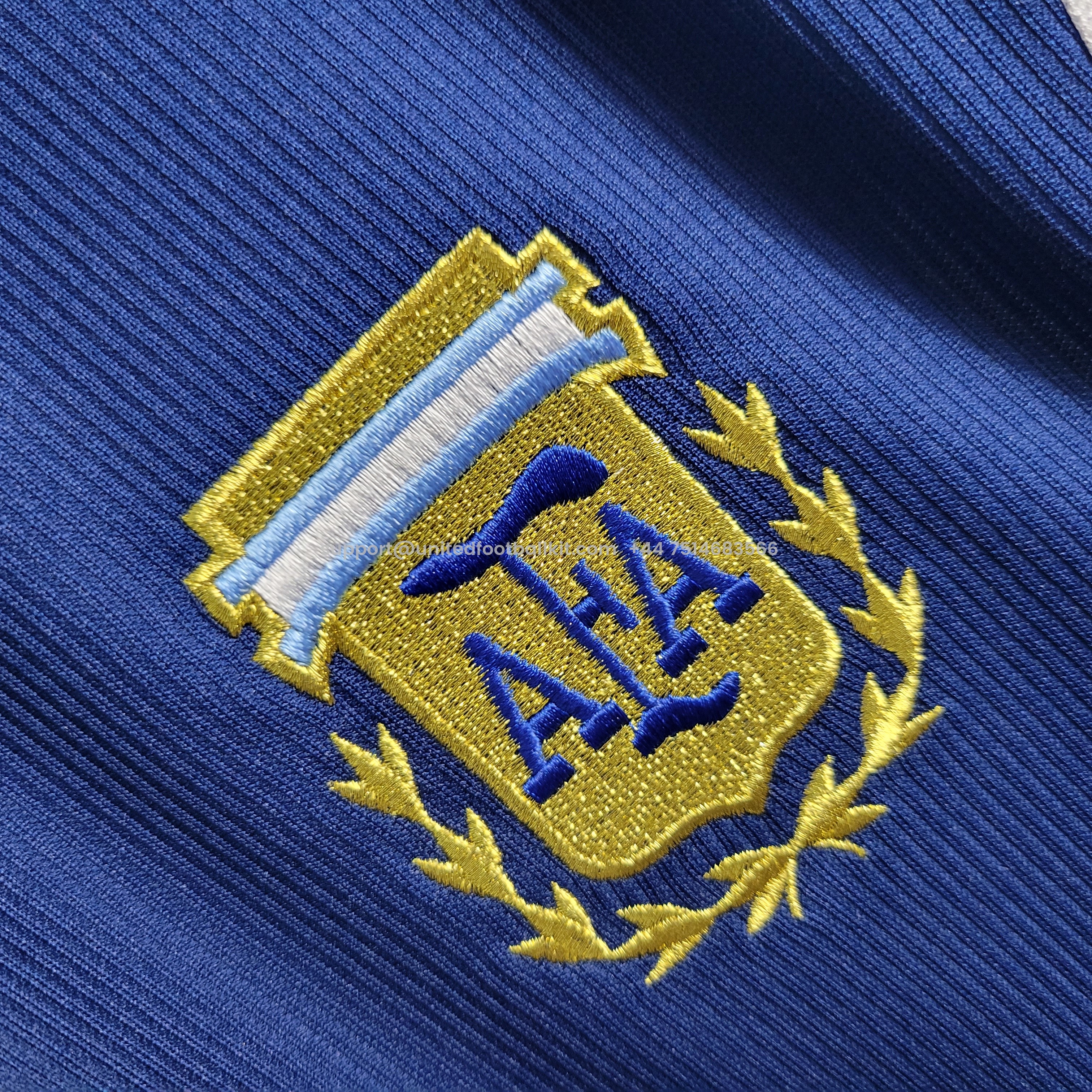 Unitedfootballkit.com | Retro Argentina 1998 Away Stadium Jersey -Customize Name, Number and Patch | Worldwide Shipping