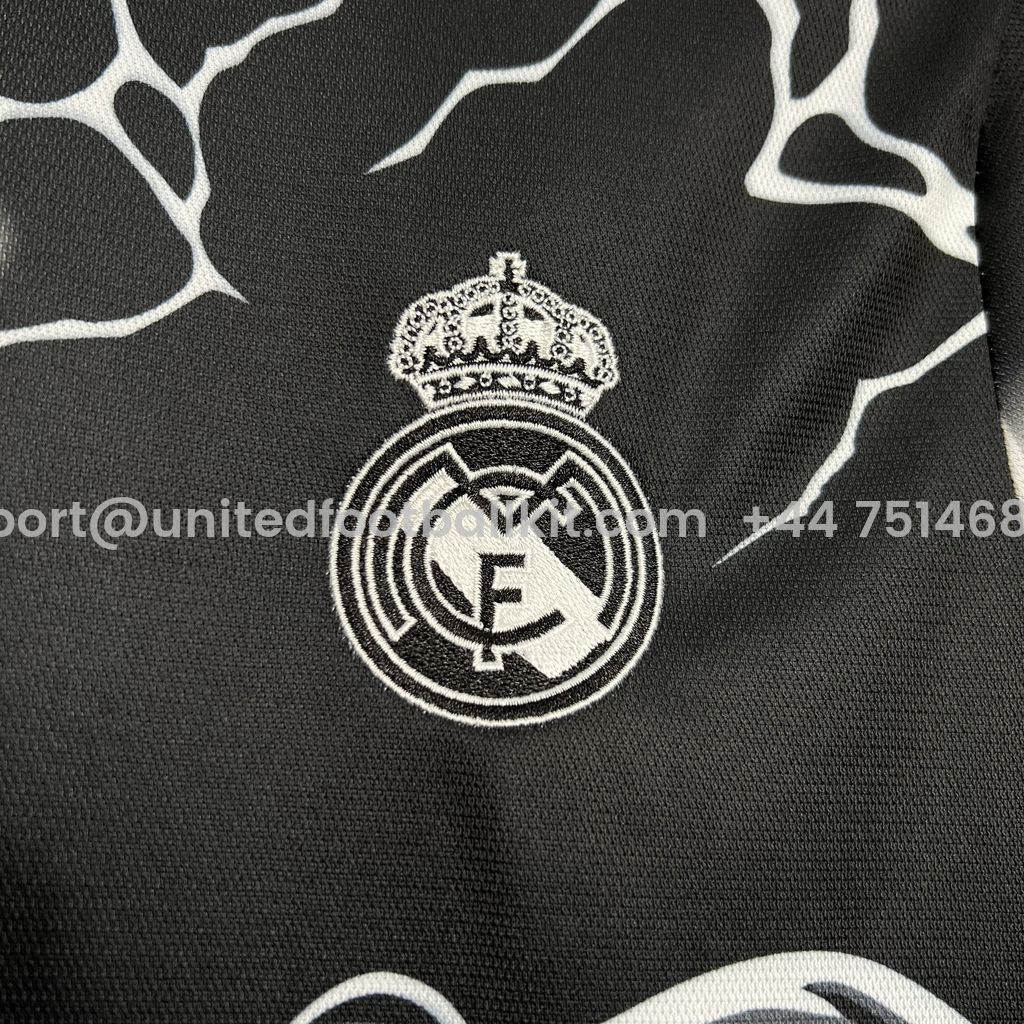 Unitedfootballkit.com | Real Madrid 24-25 Black Leopard Jersey - Fans Version -Customize Name, Number and Patch | Worldwide Shipping