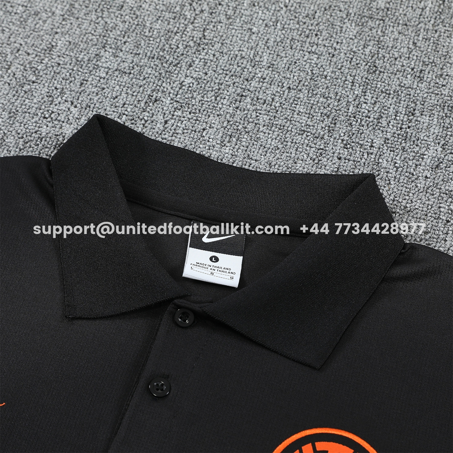 Unitedfootballkit.com | Inter Milan 25-26 POLO Short-Sleeve Training Set - Black Top and Black Pants -Customize Name, Number and Patch | Worldwide Shipping