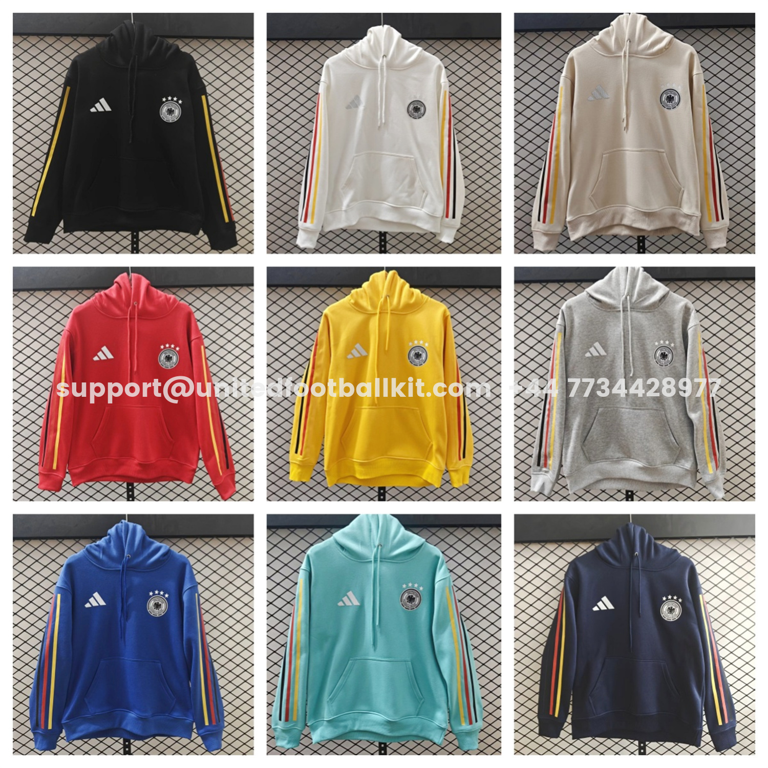 Unitedfootballkit.com | Germany 2026 Home Unisex Pullover Hoodie -Customize Name, Number and Patch | Worldwide Shipping