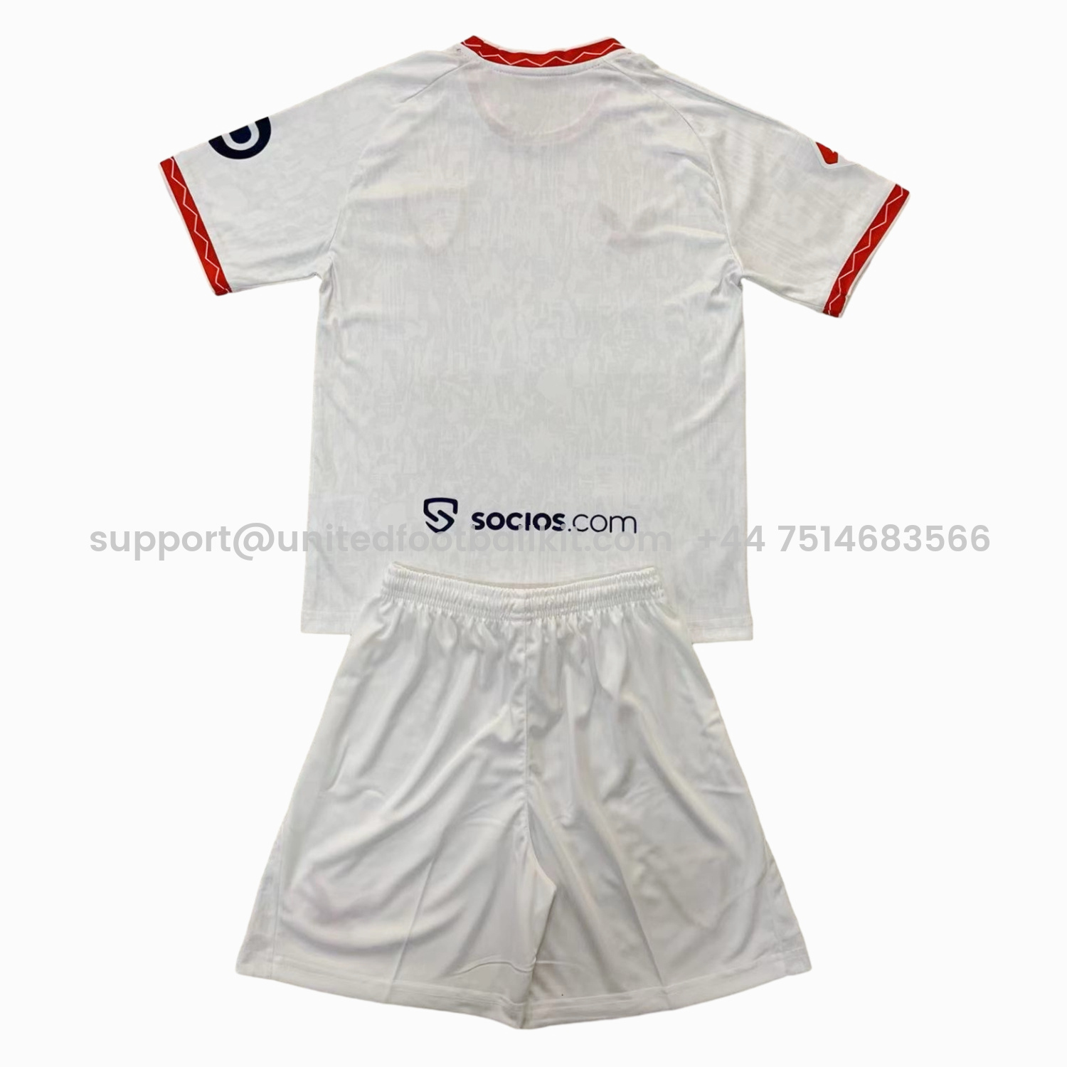 Unitedfootballkit.com | Sevilla FC 24-25 Home Kids Kit -Customize Name, Number and Patch | Worldwide Shipping