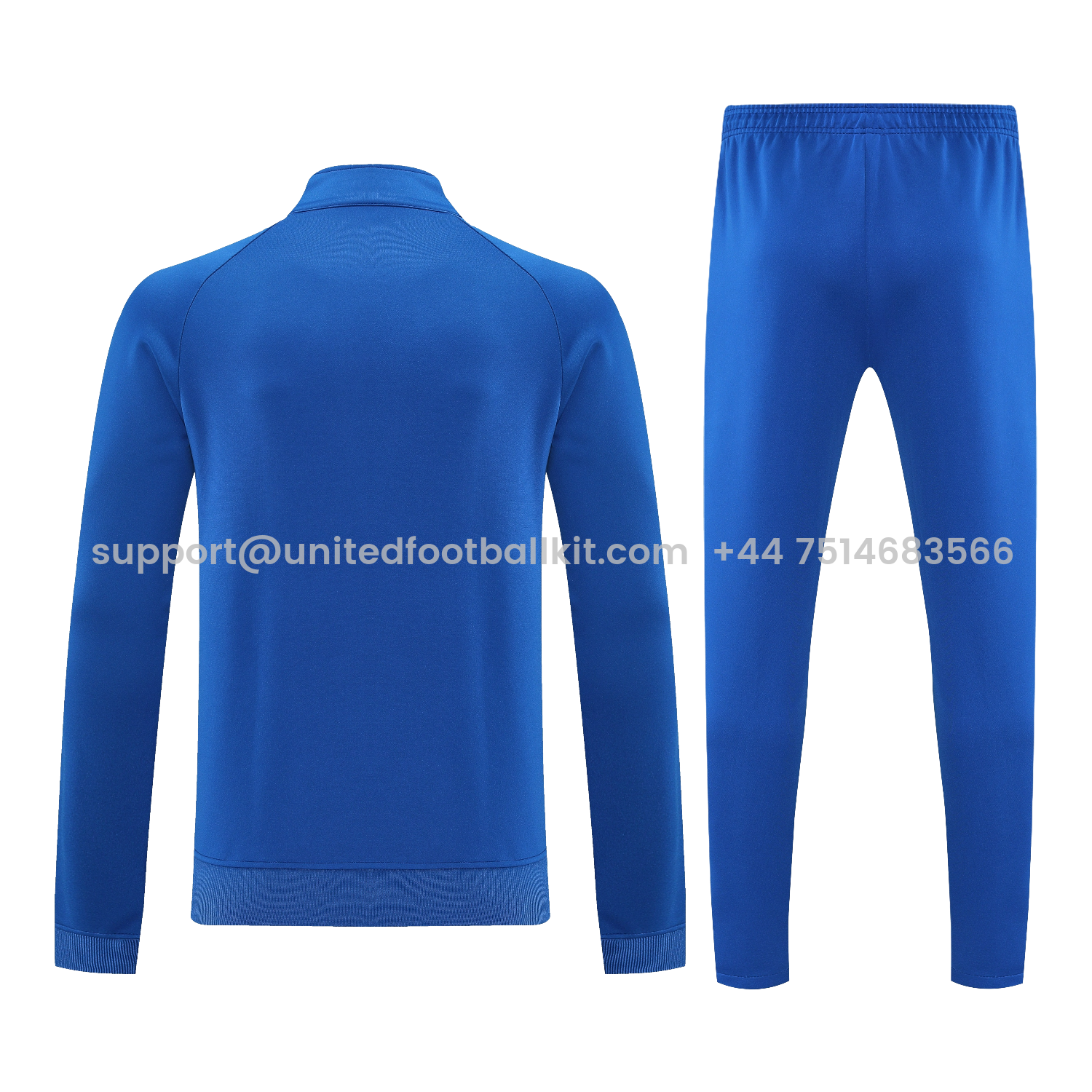 Unitedfootballkit.com | Marseille 25-26 Jacket Training Tracksuit - Blue Jackets & Blue Pants -Customize Name, Number and Patch | Worldwide Shipping