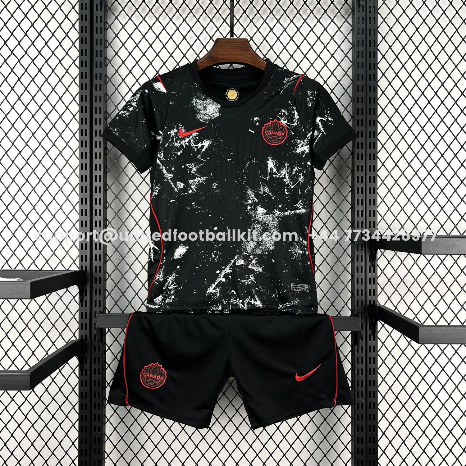 Unitedfootballkit.com | Canada 2026 Away Kids Kit -Customize Name, Number and Patch | Worldwide Shipping