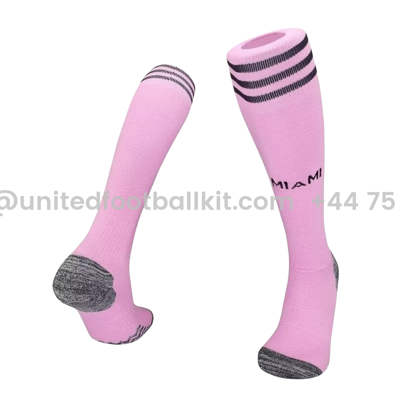 Unitedfootballkit.com | INT M.A.M 24-25 Home Socks - Pink -Customize Name, Number and Patch | Worldwide Shipping