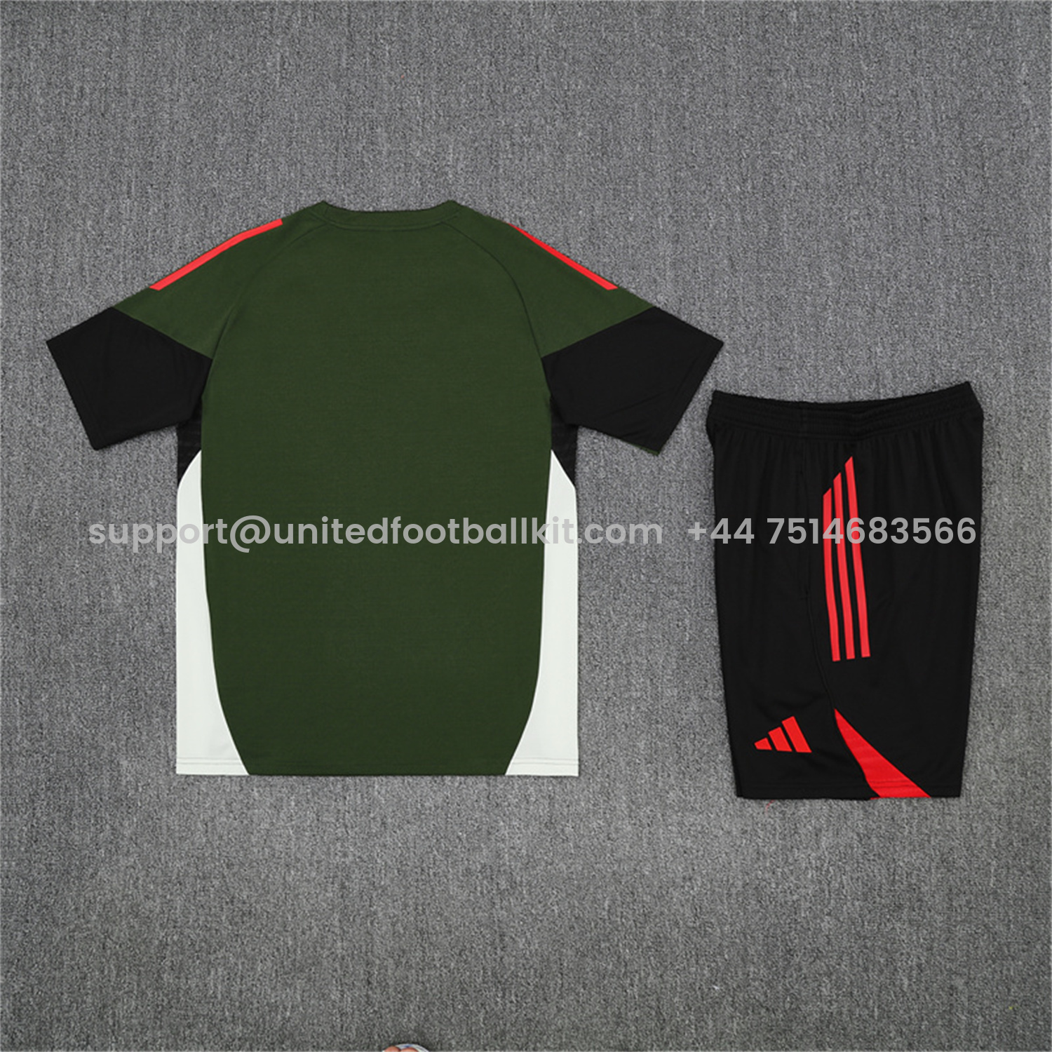 Unitedfootballkit.com | Bayern Munich 25-26 Short-Sleeve Training Set - Green Top & Black shorts -Customize Name, Number and Patch | Worldwide Shipping