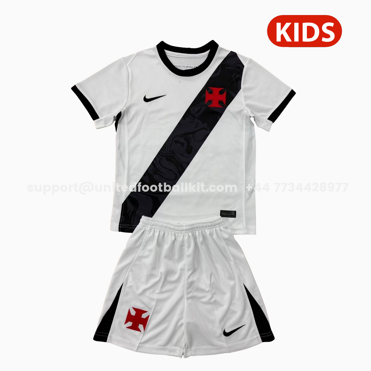 Unitedfootballkit.com | Vasco da Gama 26-27 Away Kids Kit -Customize Name, Number and Patch | Worldwide Shipping